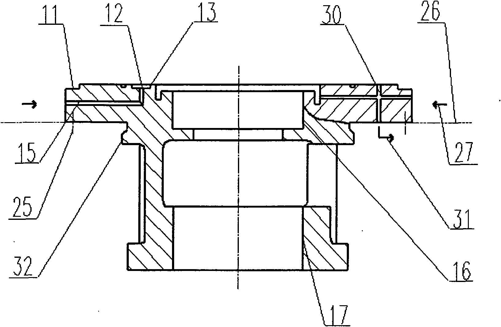 Compound type rotary supporting device for machine tool round workbench