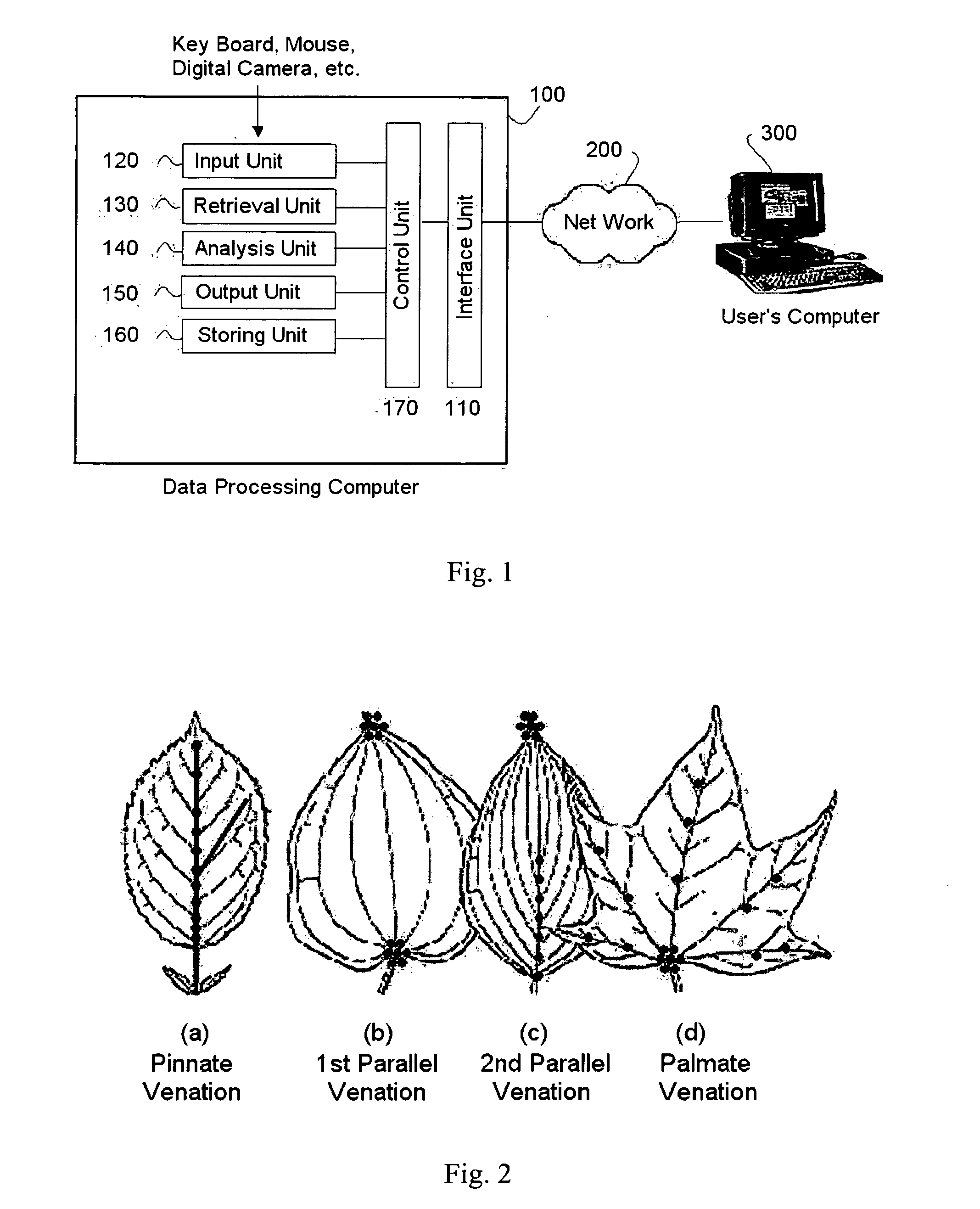 Method for classifying leaves utilizing venation features