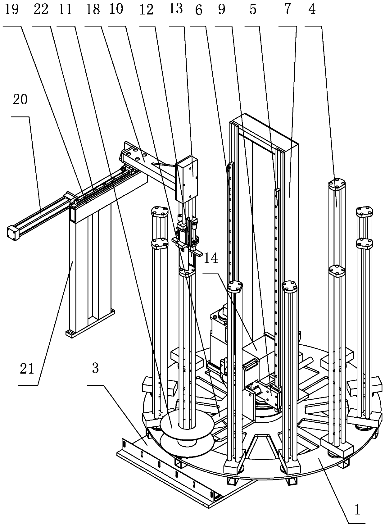 Automatic stocktaking device for wires and cables