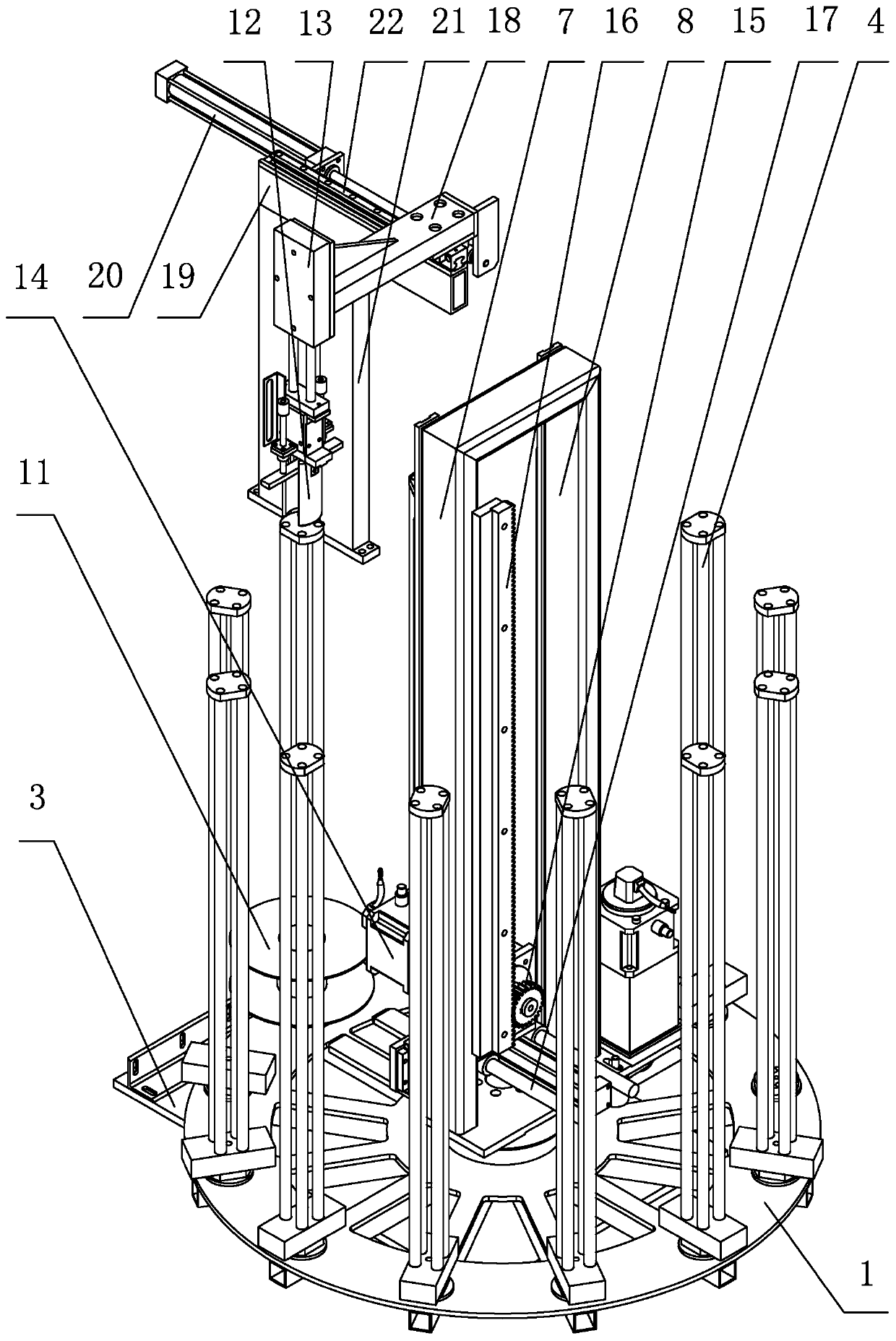 Automatic stocktaking device for wires and cables