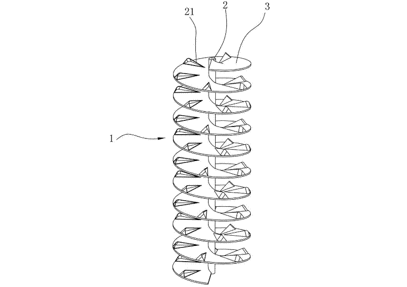Flexible spiral wind power collection device and spiral wind power generation system using same