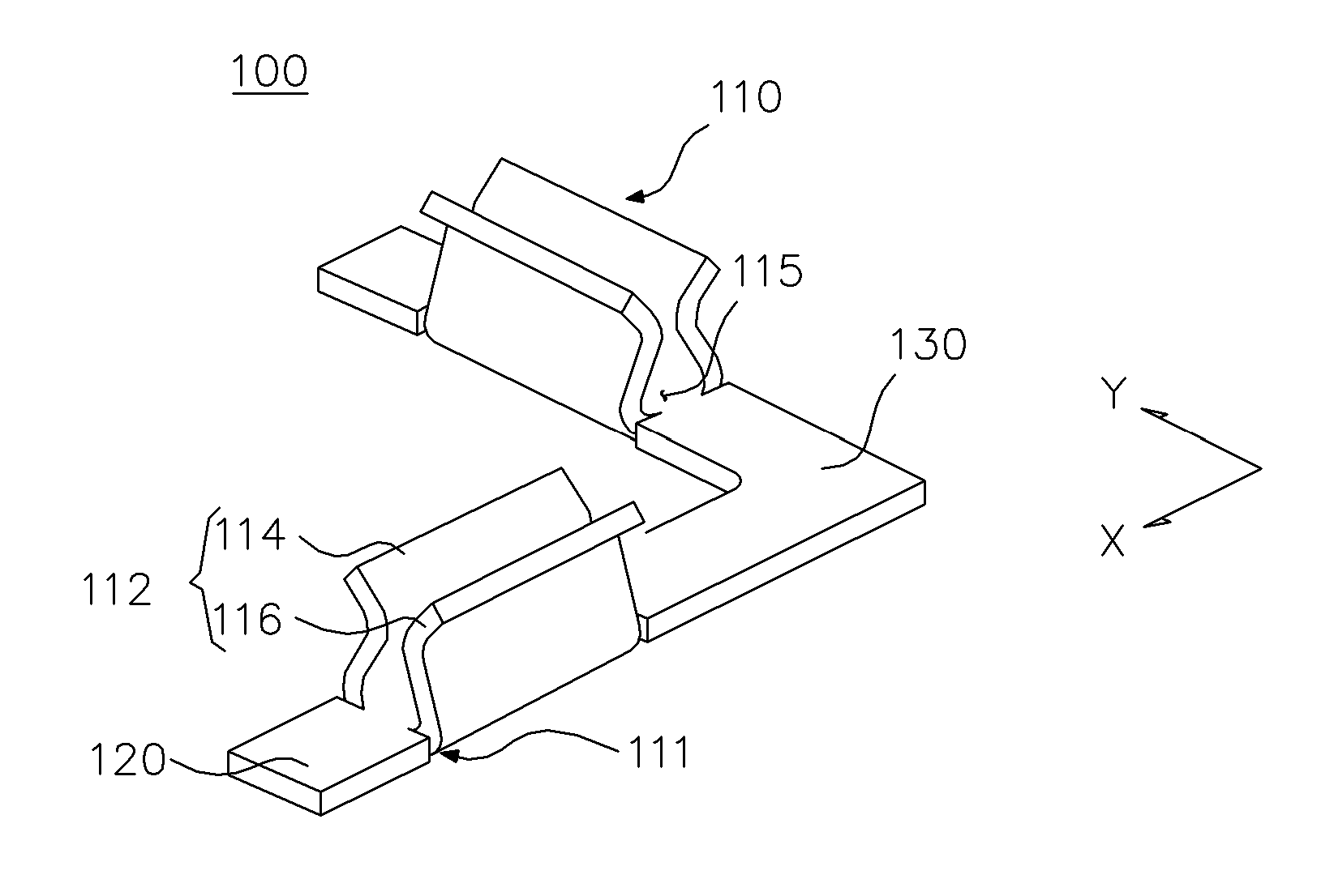 Clip terminal for fixing case and shield apparatus  using the same
