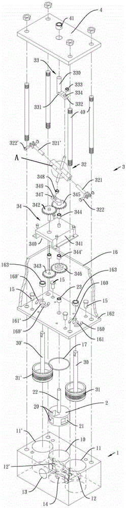 Four-stroke engine without crankshaft and valves