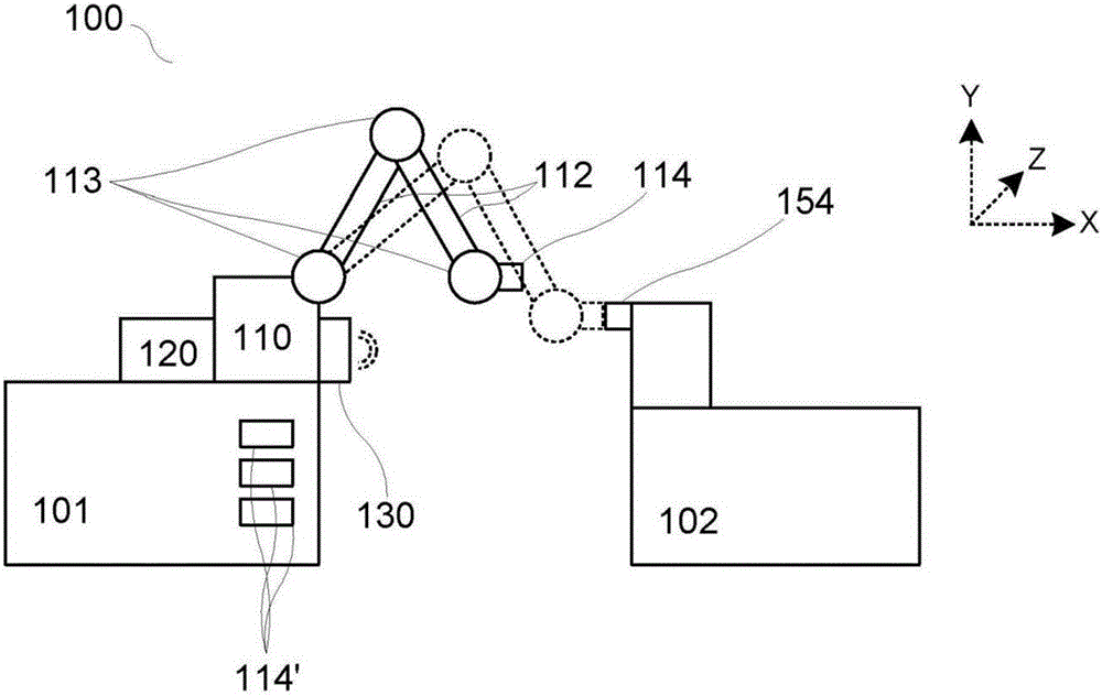 Device and method for establishing a temporary connection between two movable objects