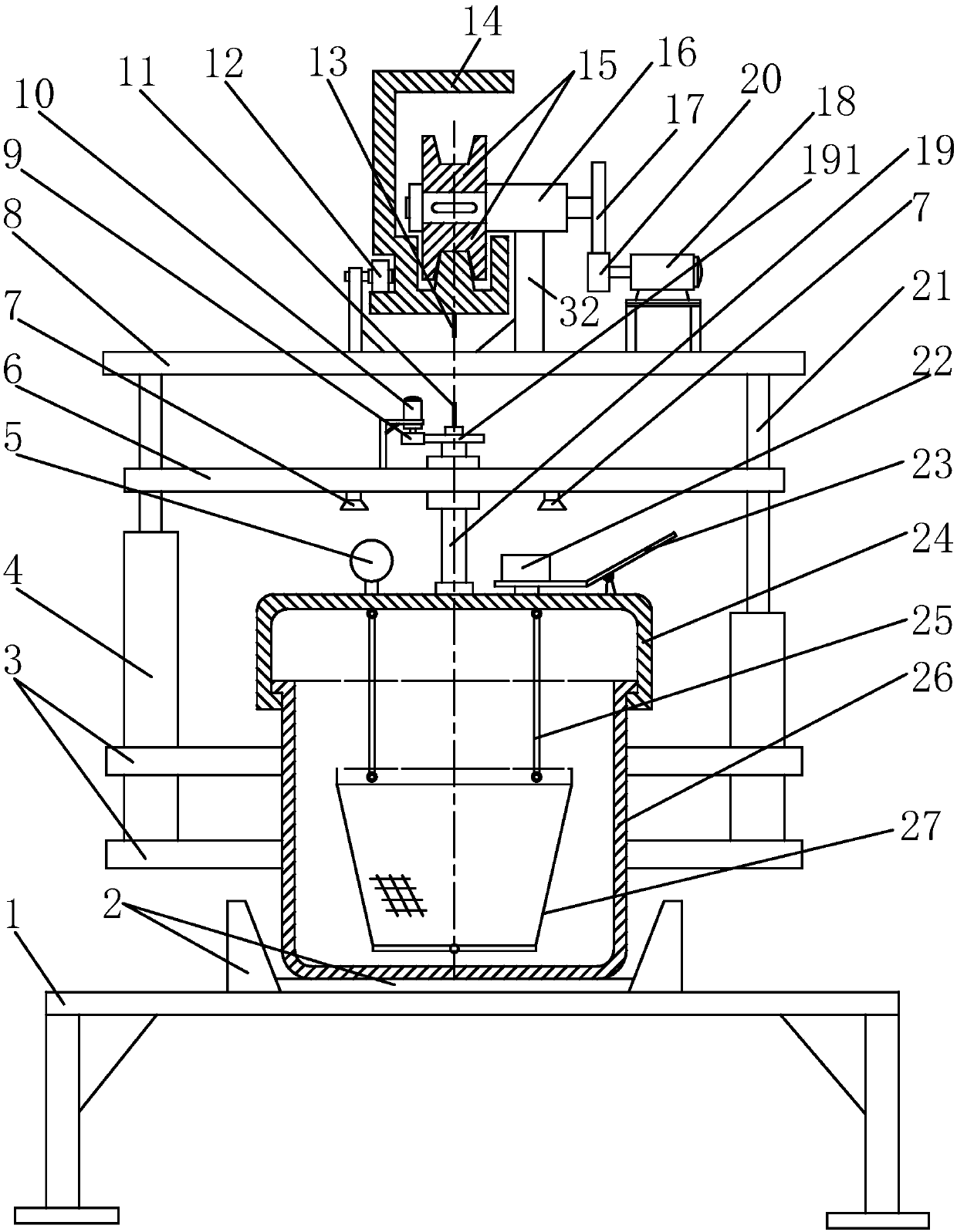 Continuous high-pressure cooking device used for seed nut food