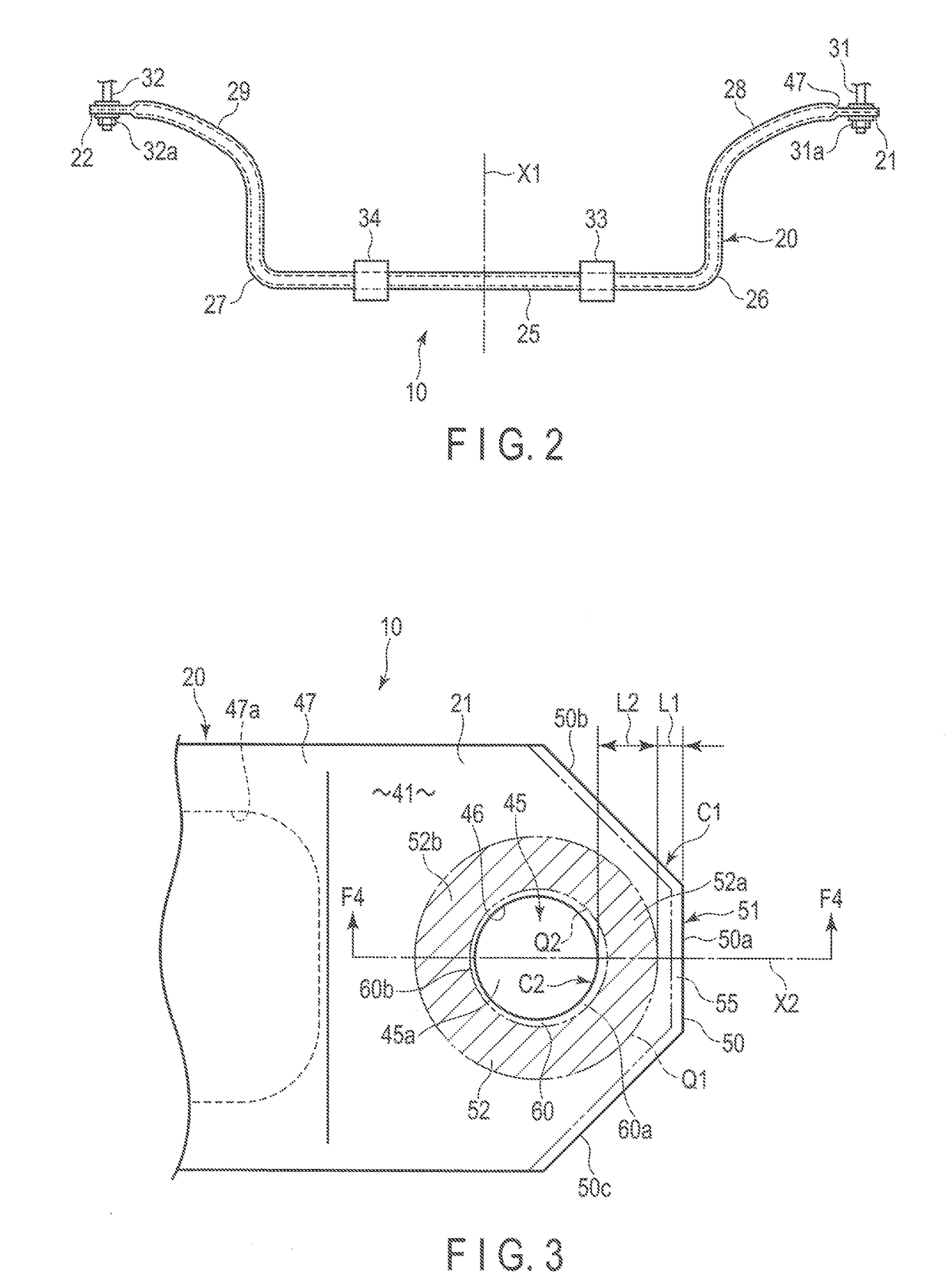 Vehicle stabilizer, processing device for eye portion of stabilizer, and processing method for eye portion