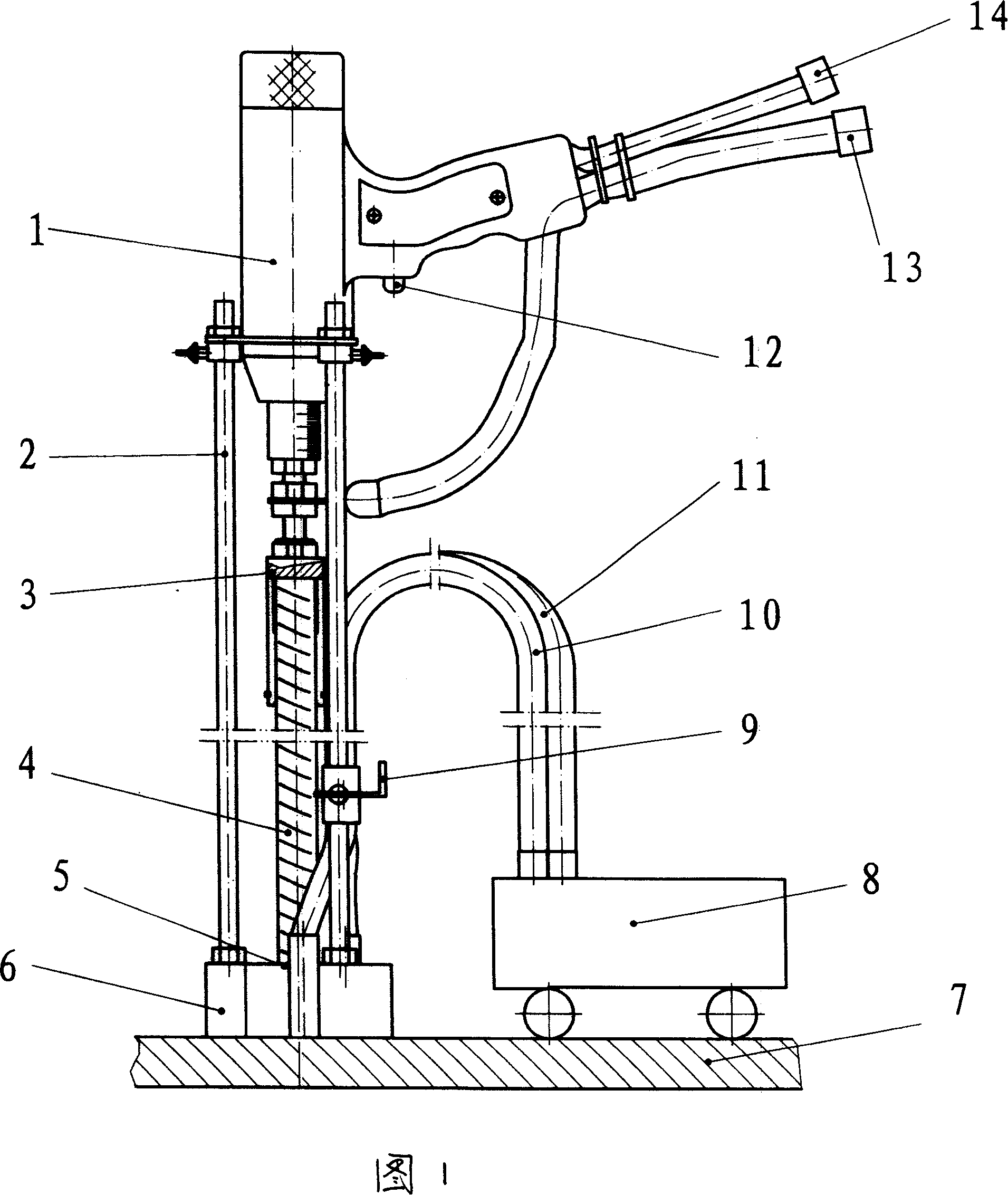 Buried arc stud welding machine and operation method thereof