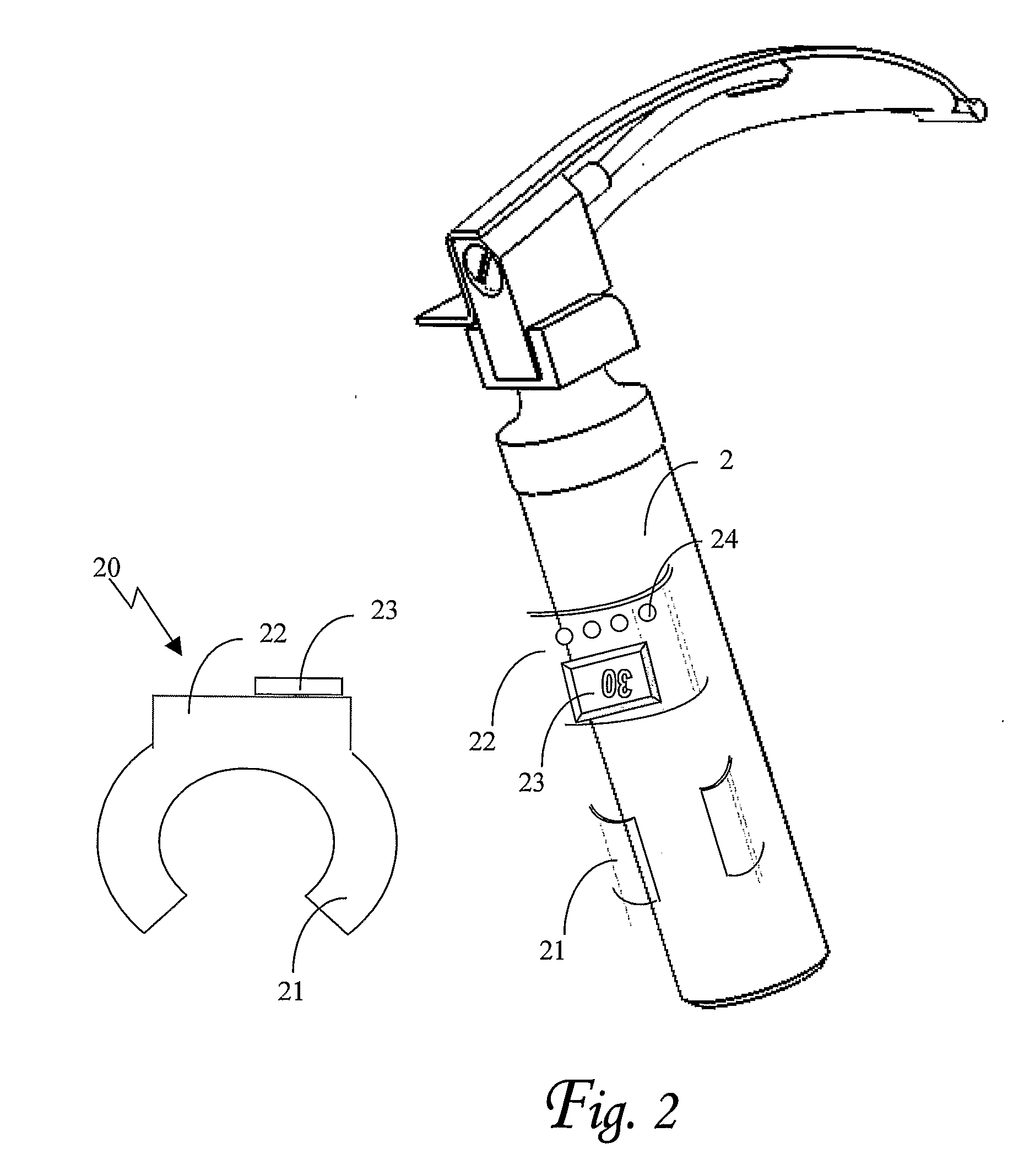 Laryngoscope with Time Indicating Means and Method for Use Thereof