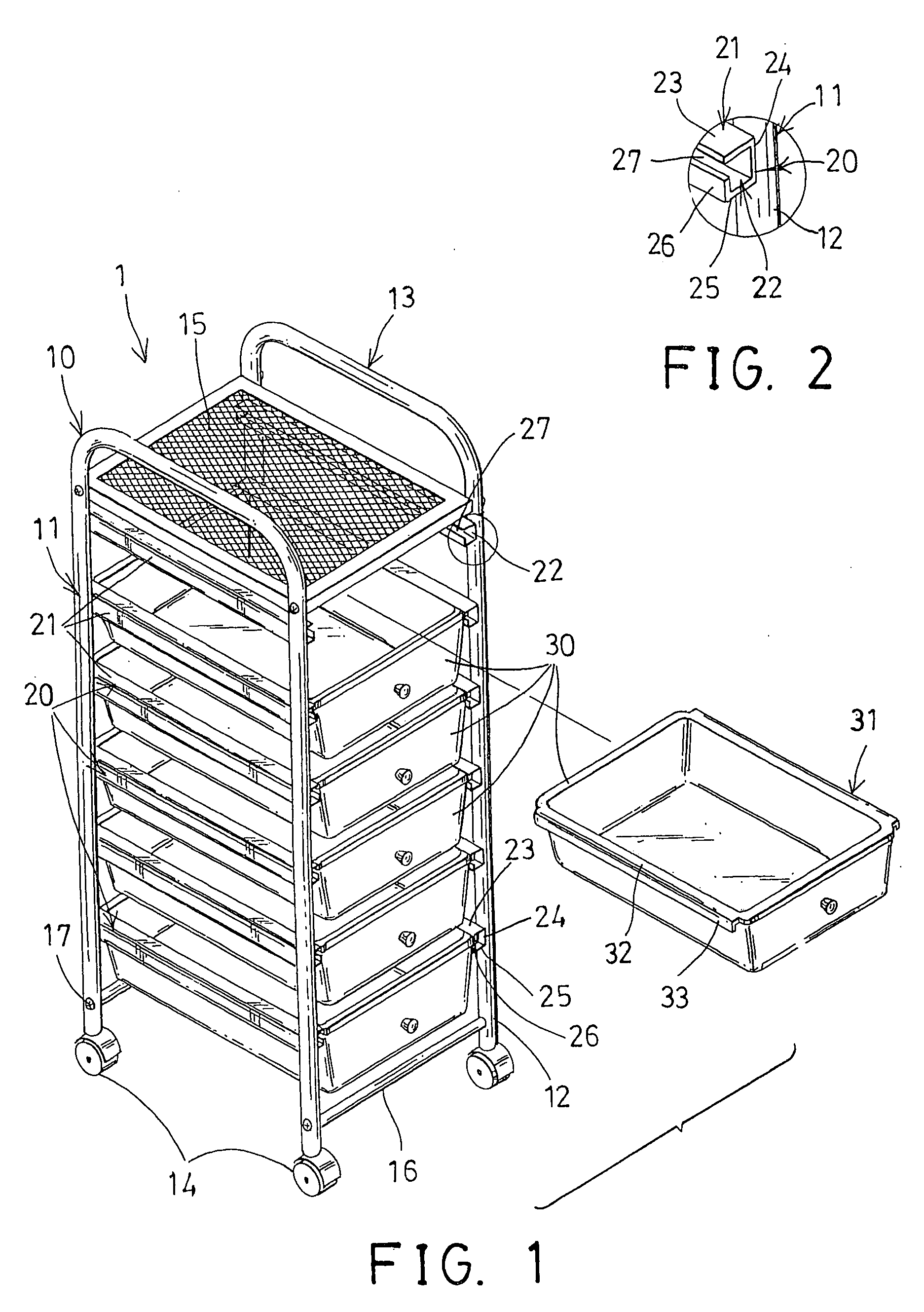 Cabinet having drawer anchoring device