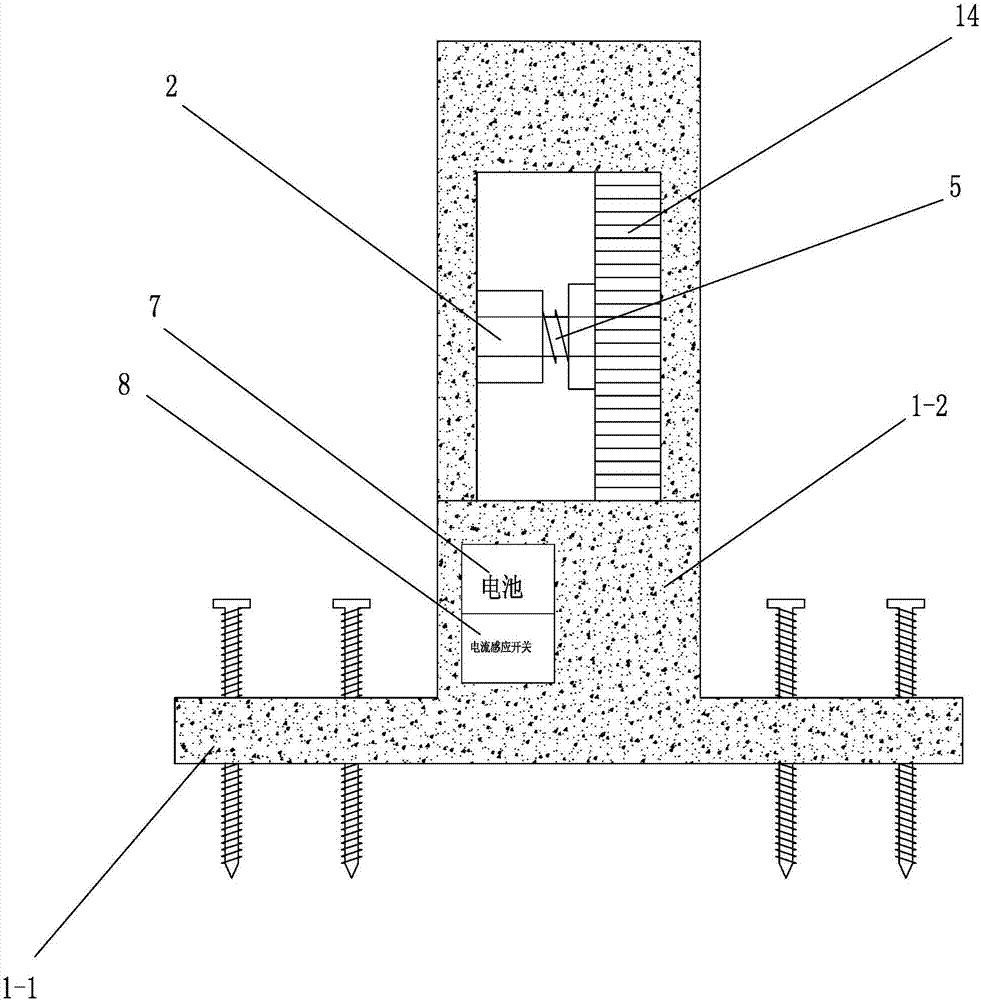 Automatic foundation pit settlement alarm device