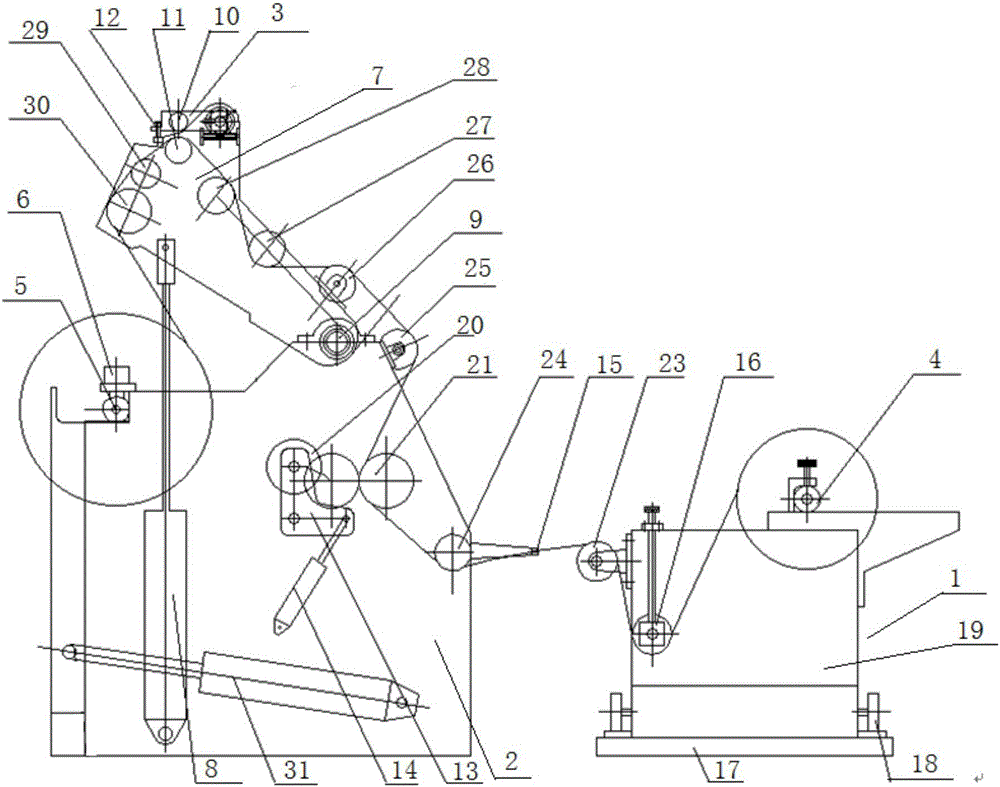 Splitter provided with pneumatic clamping device