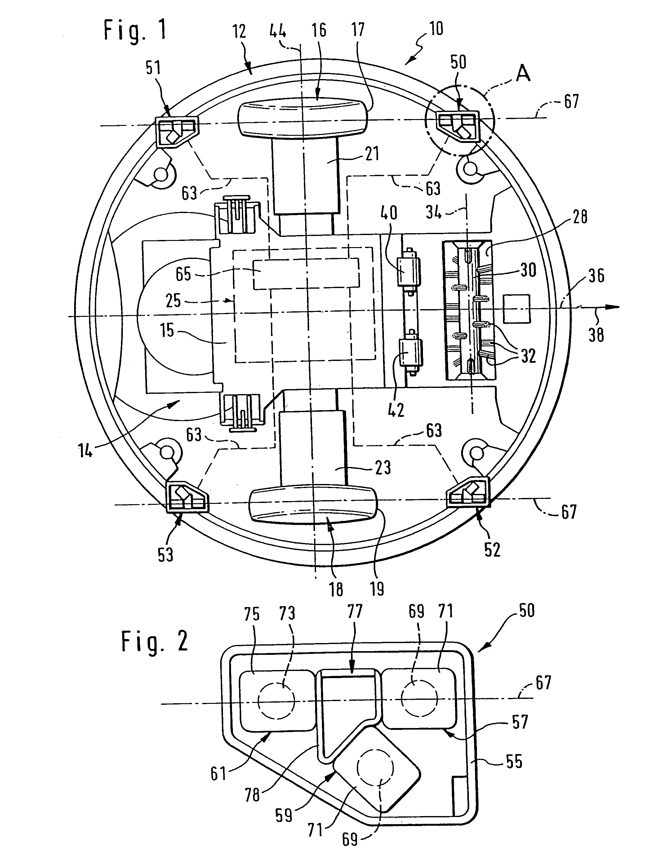 Sensor apparatus and self-propelled floor cleaning appliance having a sensor apparatus