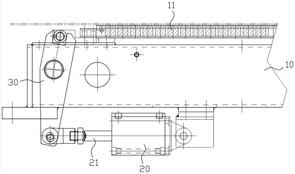 A device for adjusting the magnetic force of a printing magnetic table by adjusting the screw and the cylinder element