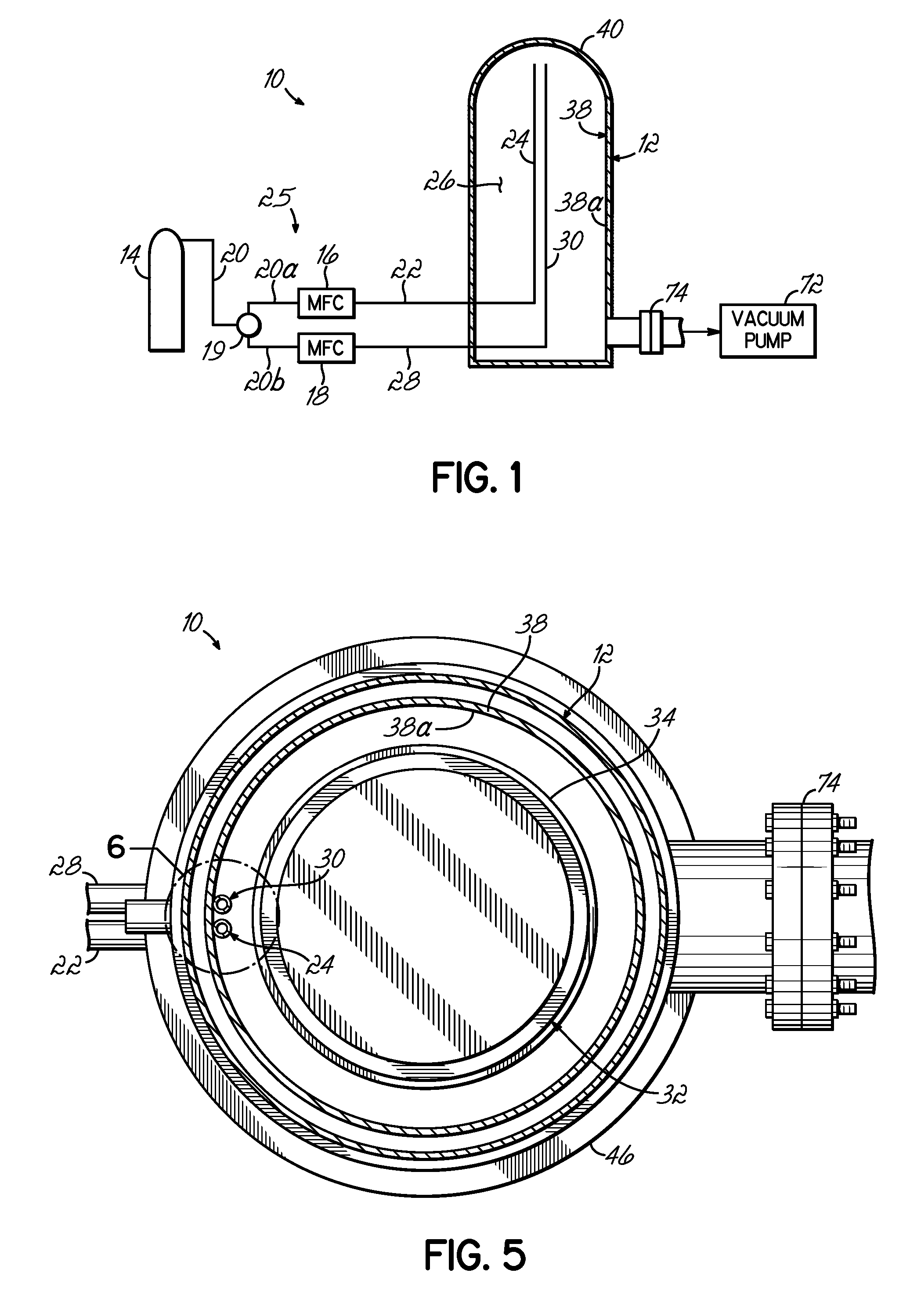 Thermal processing furnace, gas delivery system therefor, and methods for delivering a process gas thereto