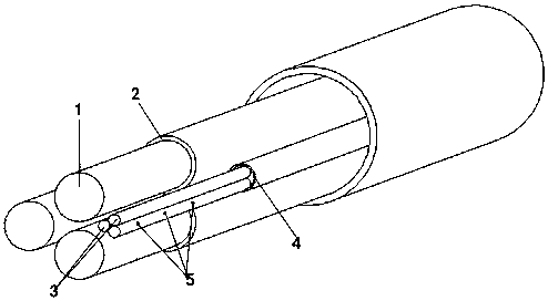 Full-thread temperature monitoring cable