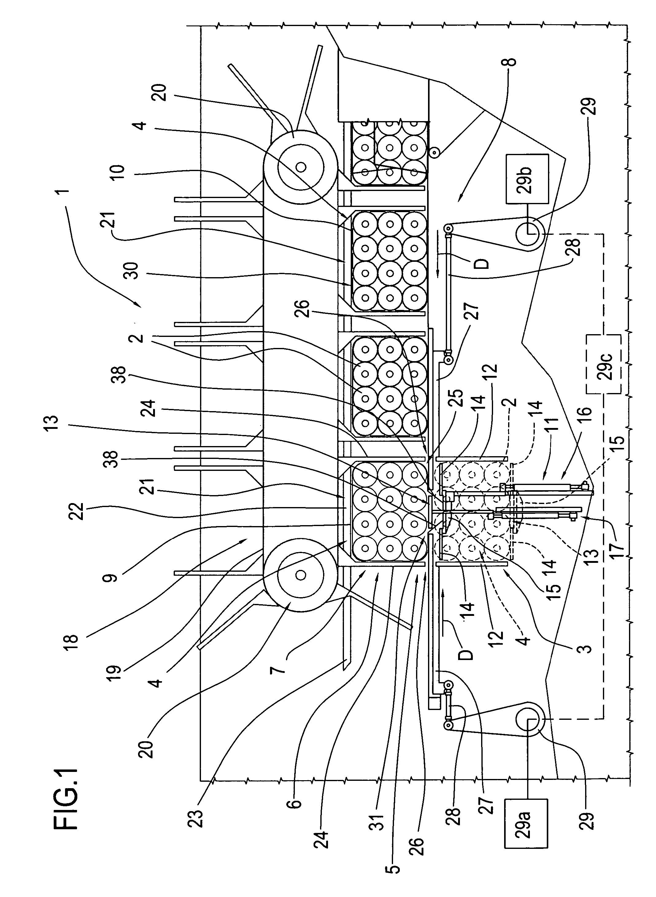Method and system for packaging rolls of products