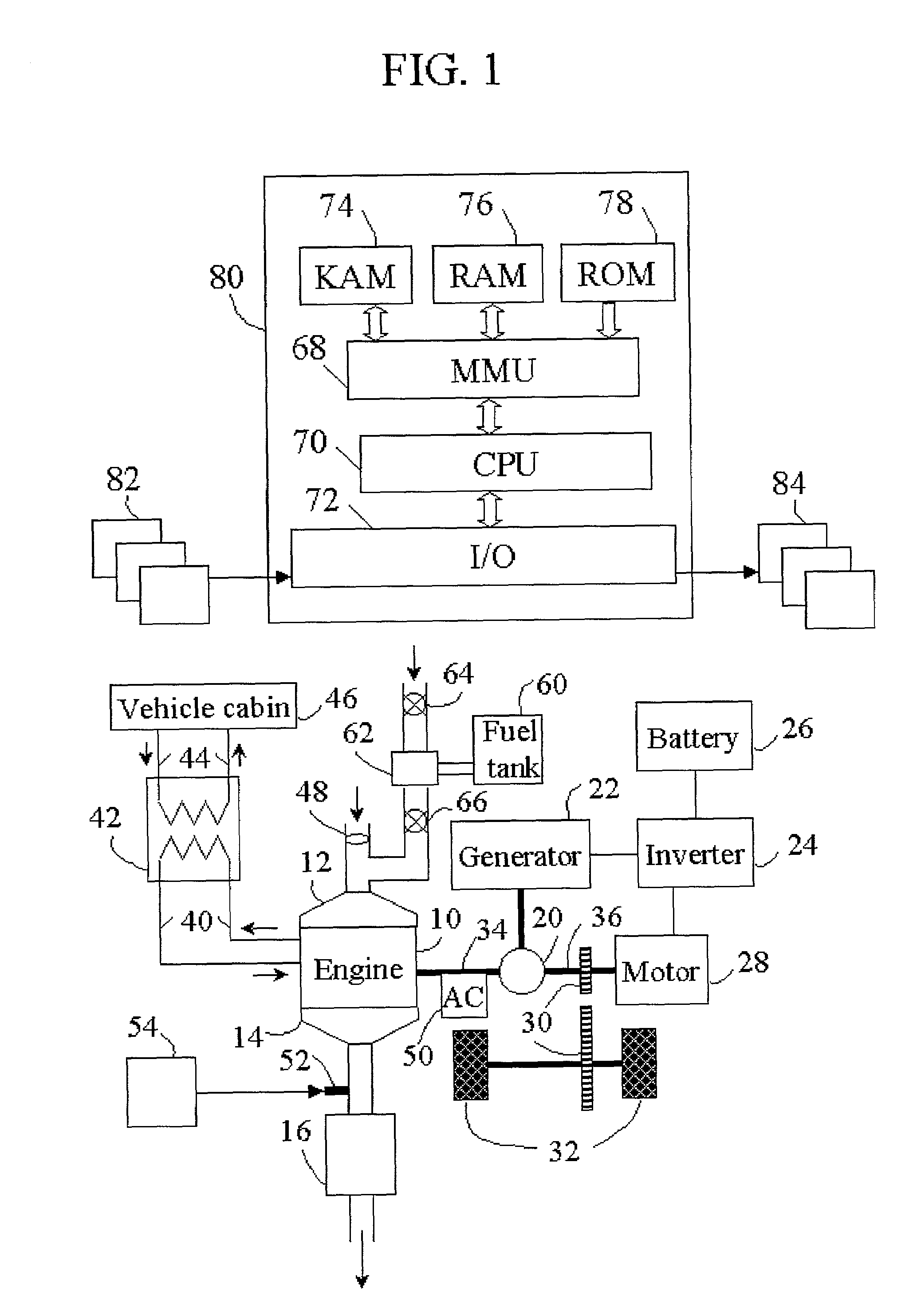 Control strategy for an internal combustion engine in a hybrid vehicle