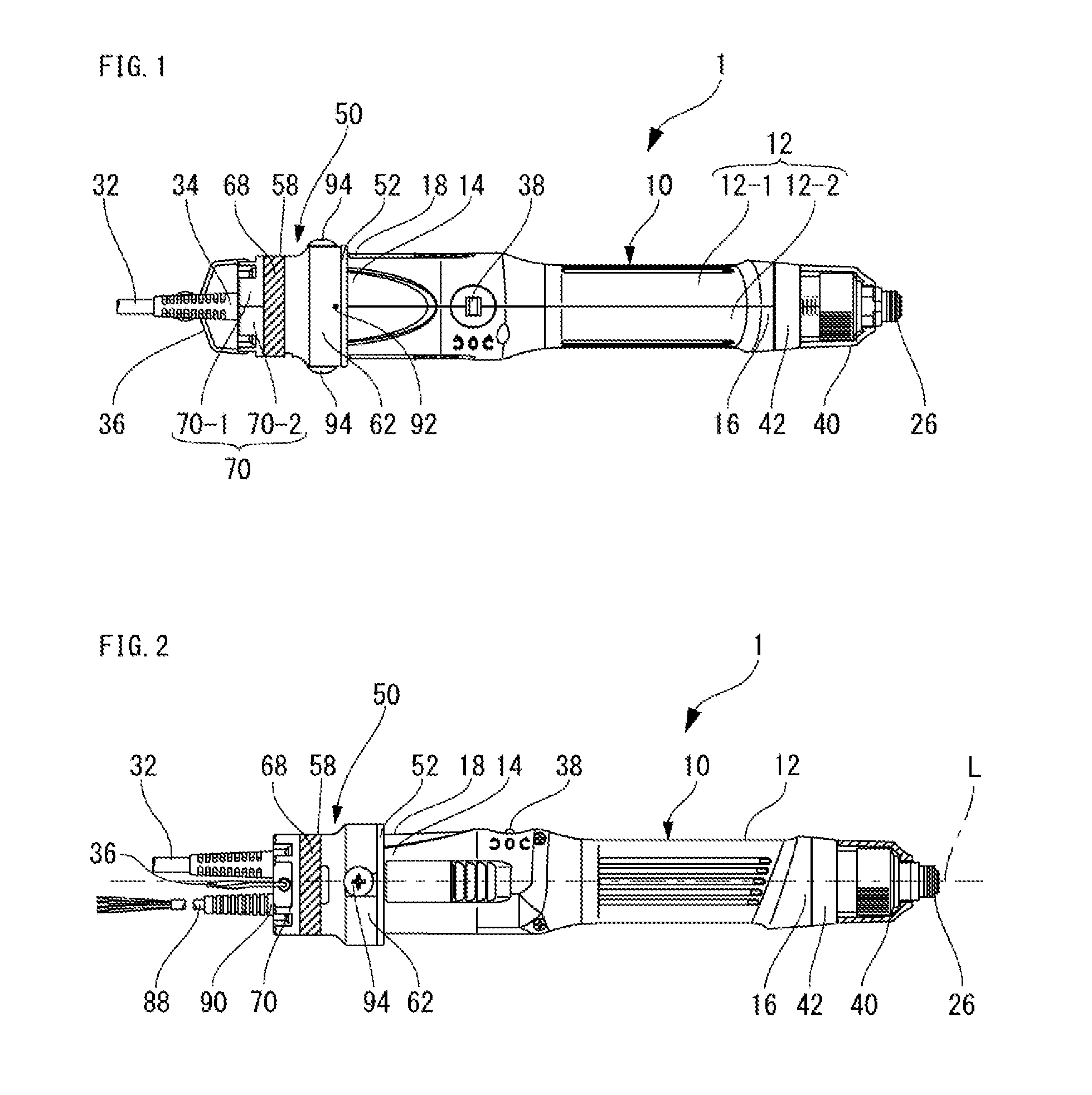 Motor-driven screwdriver operation information indicator and motor-driven screwdriver with operation information indicating function