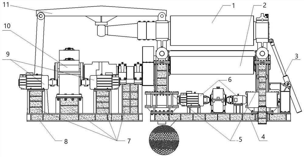 Plate rolling device based on particle damping vibration attenuation and damping vibration attenuation design method thereof