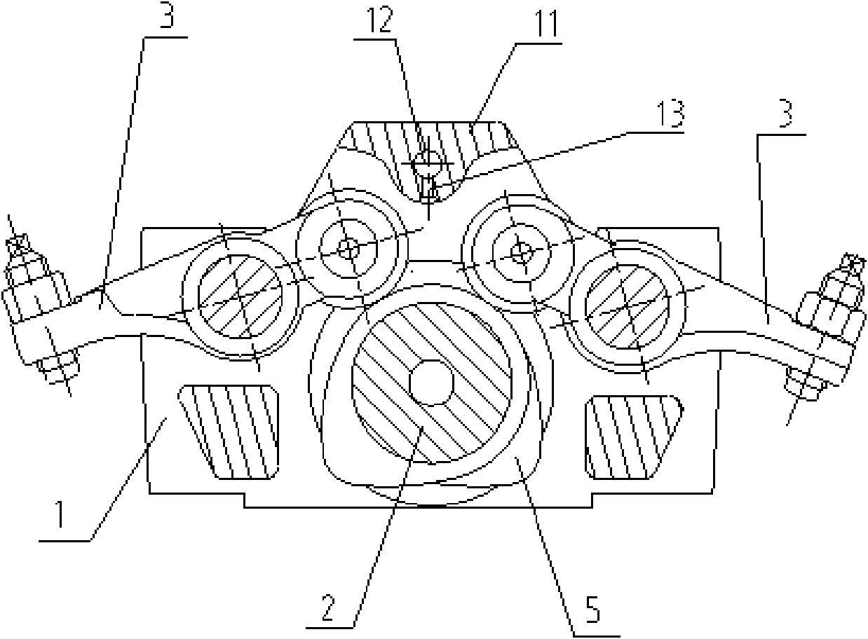 Cam shaft and rocker shaft supporting seat of overhead cam shaft type engine