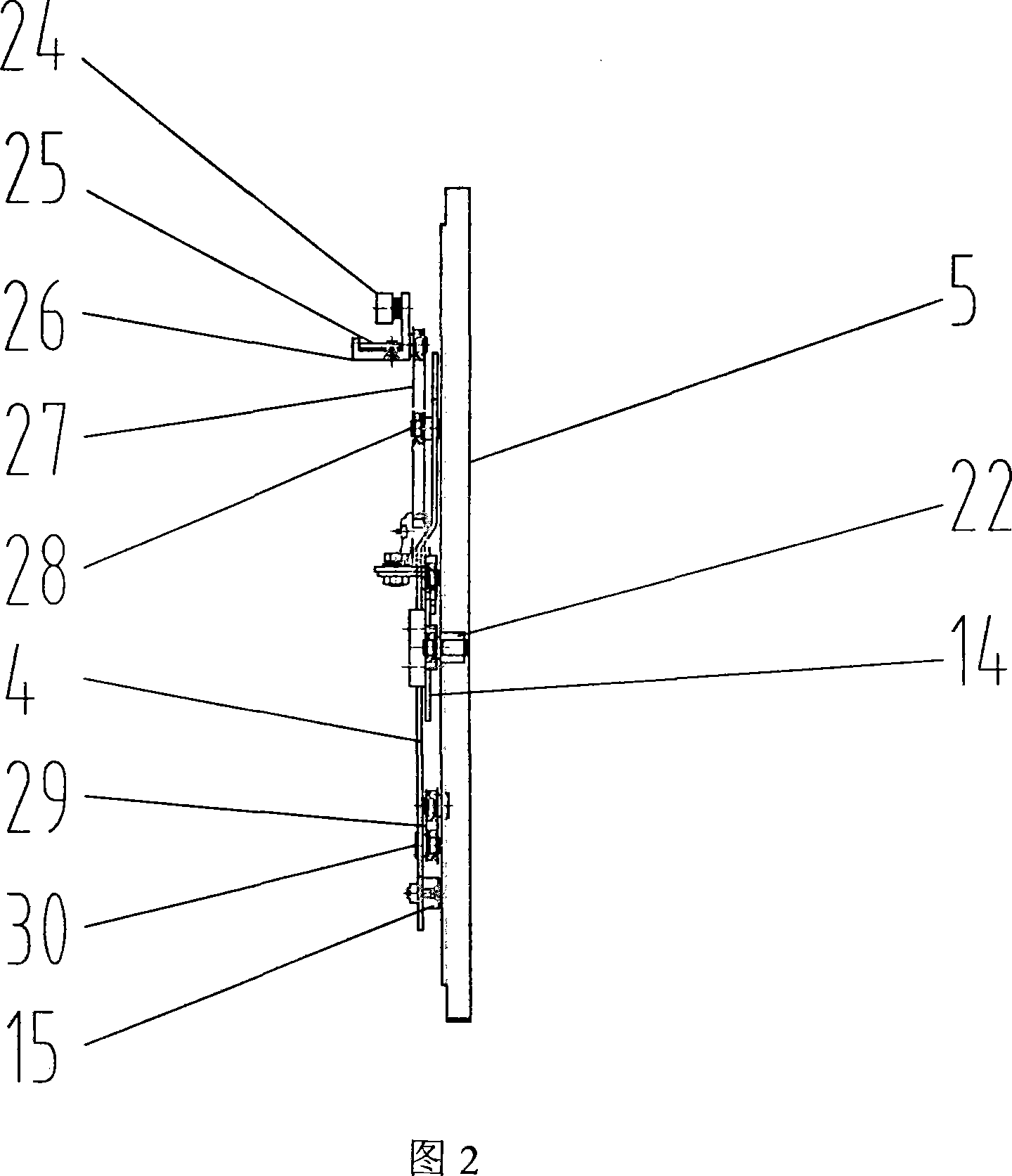 Door-knife door-lock device for elevator door