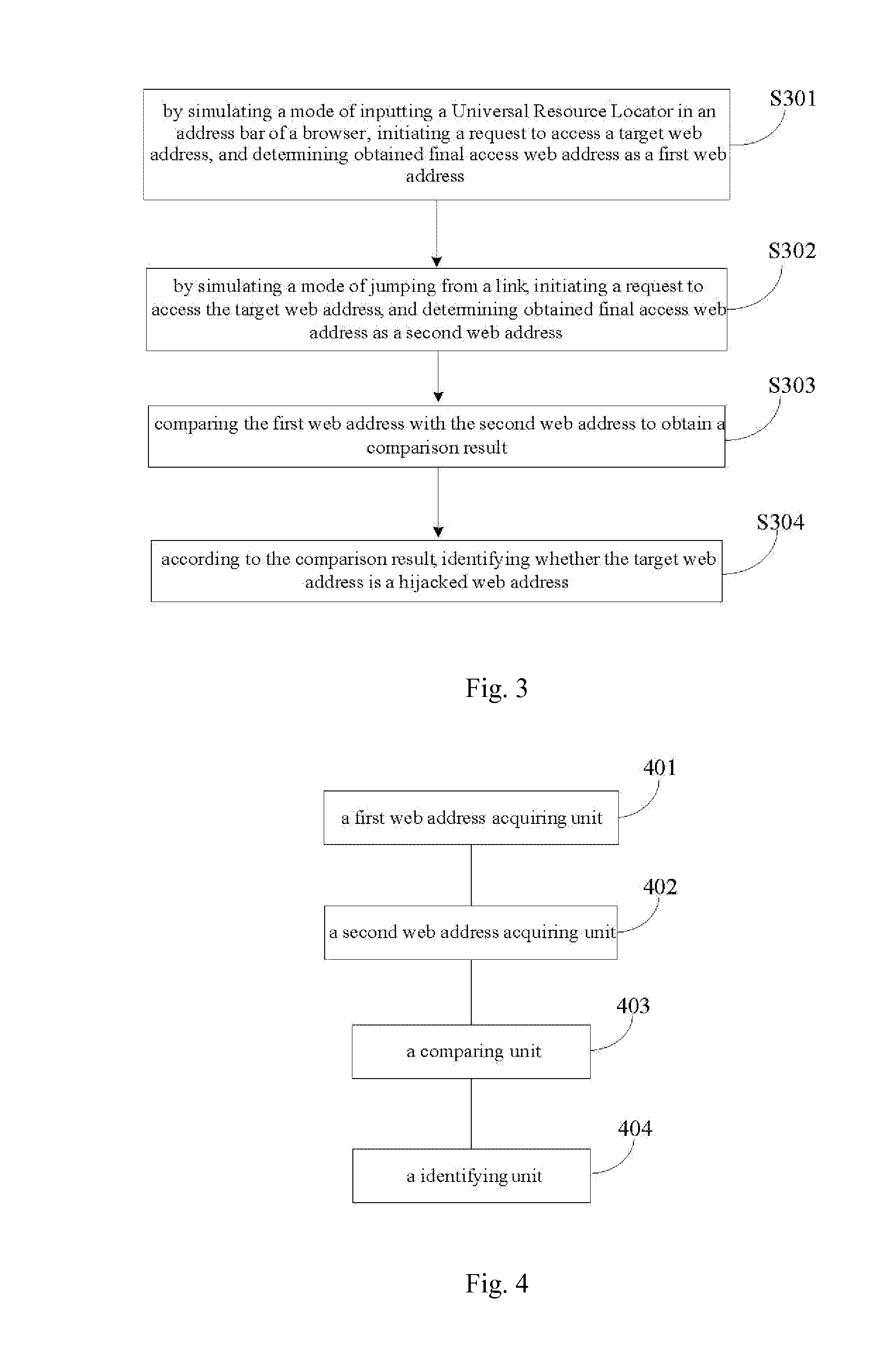 Methods and devices for identifying tampered webpage and inentifying hijacked web address