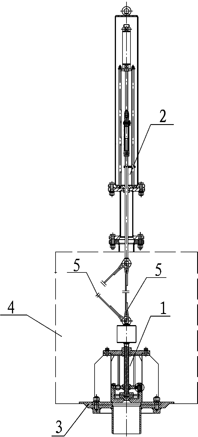 Emergency cut-off valve at bottom of built-in tank in low-temperature liquid storage tank