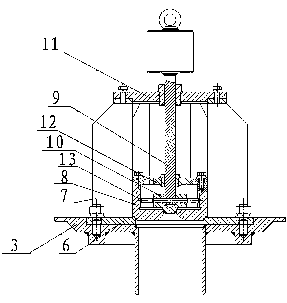 Emergency cut-off valve at bottom of built-in tank in low-temperature liquid storage tank