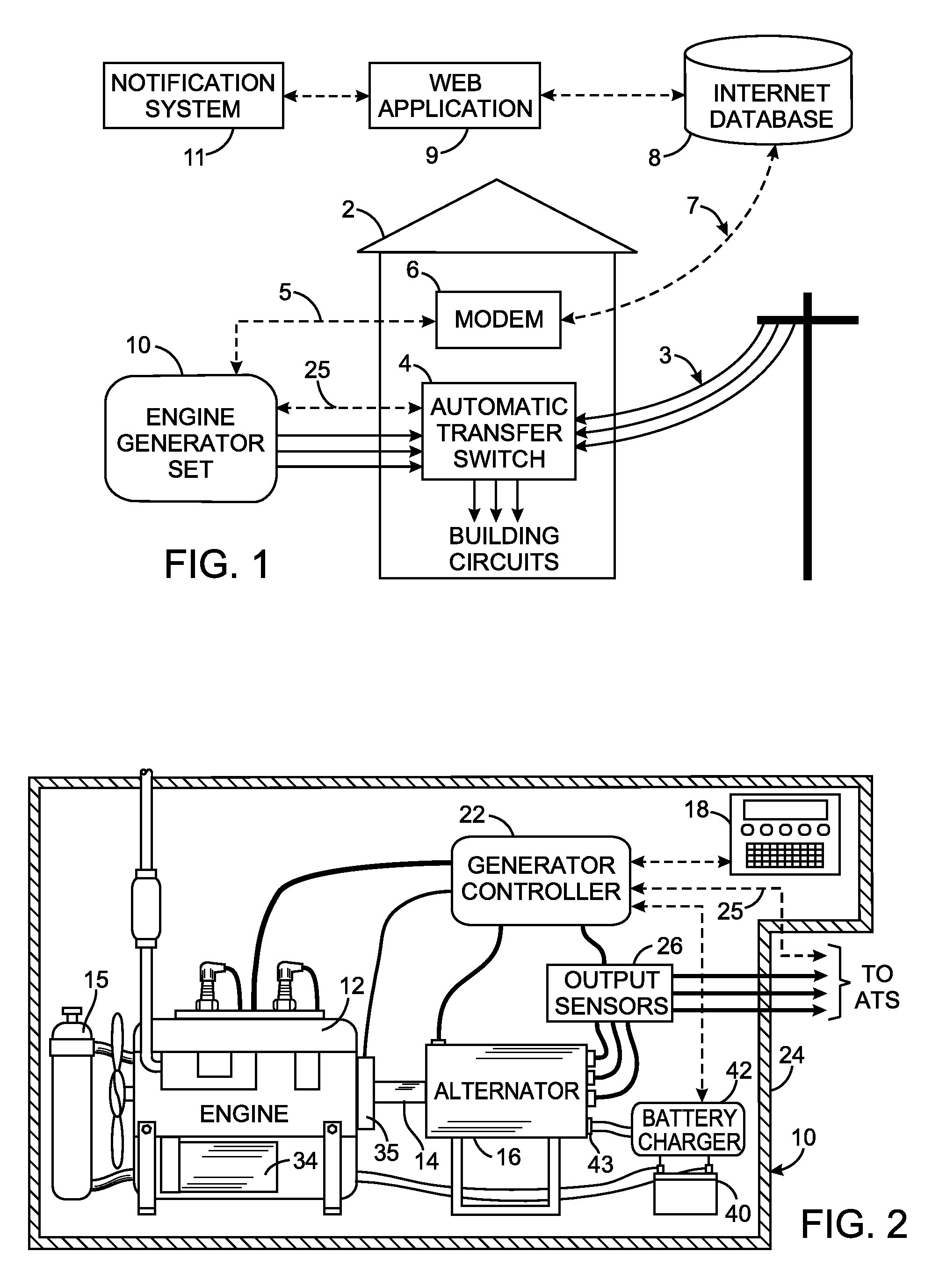 Diagnostic method for an engine-generator set