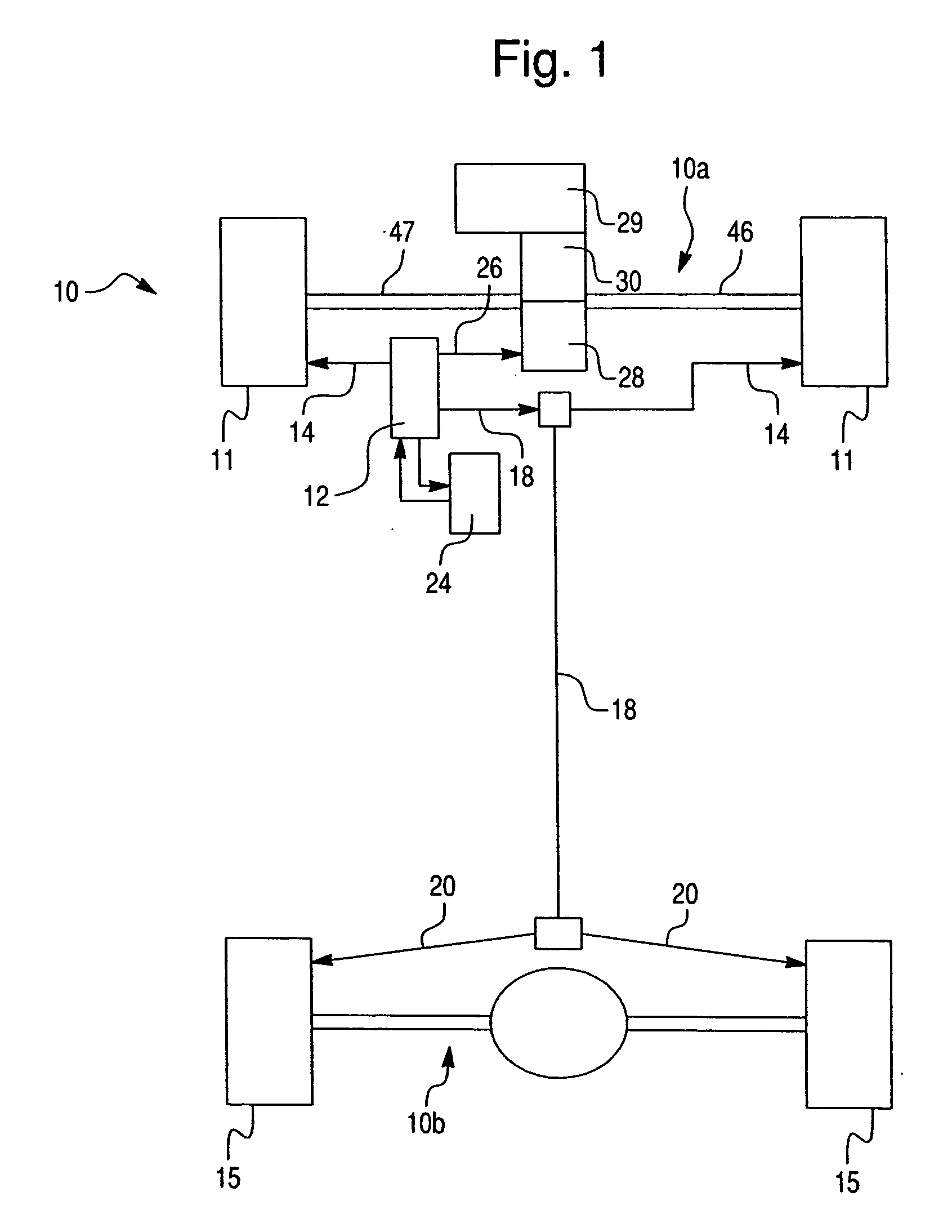 Drive system for motor vehicle