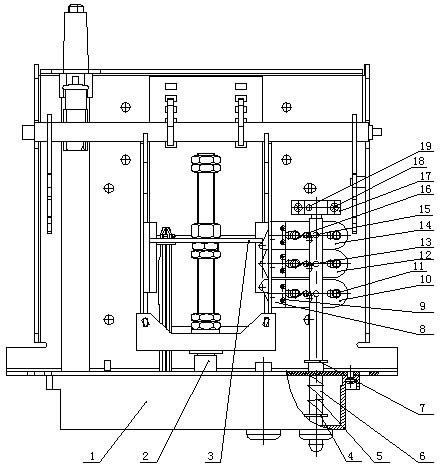 Three-position interlocking mechanism of drawer type frame circuit ...