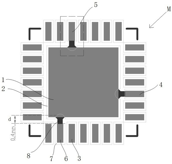 A kind of qfn chip pcb packaging method and pcb board