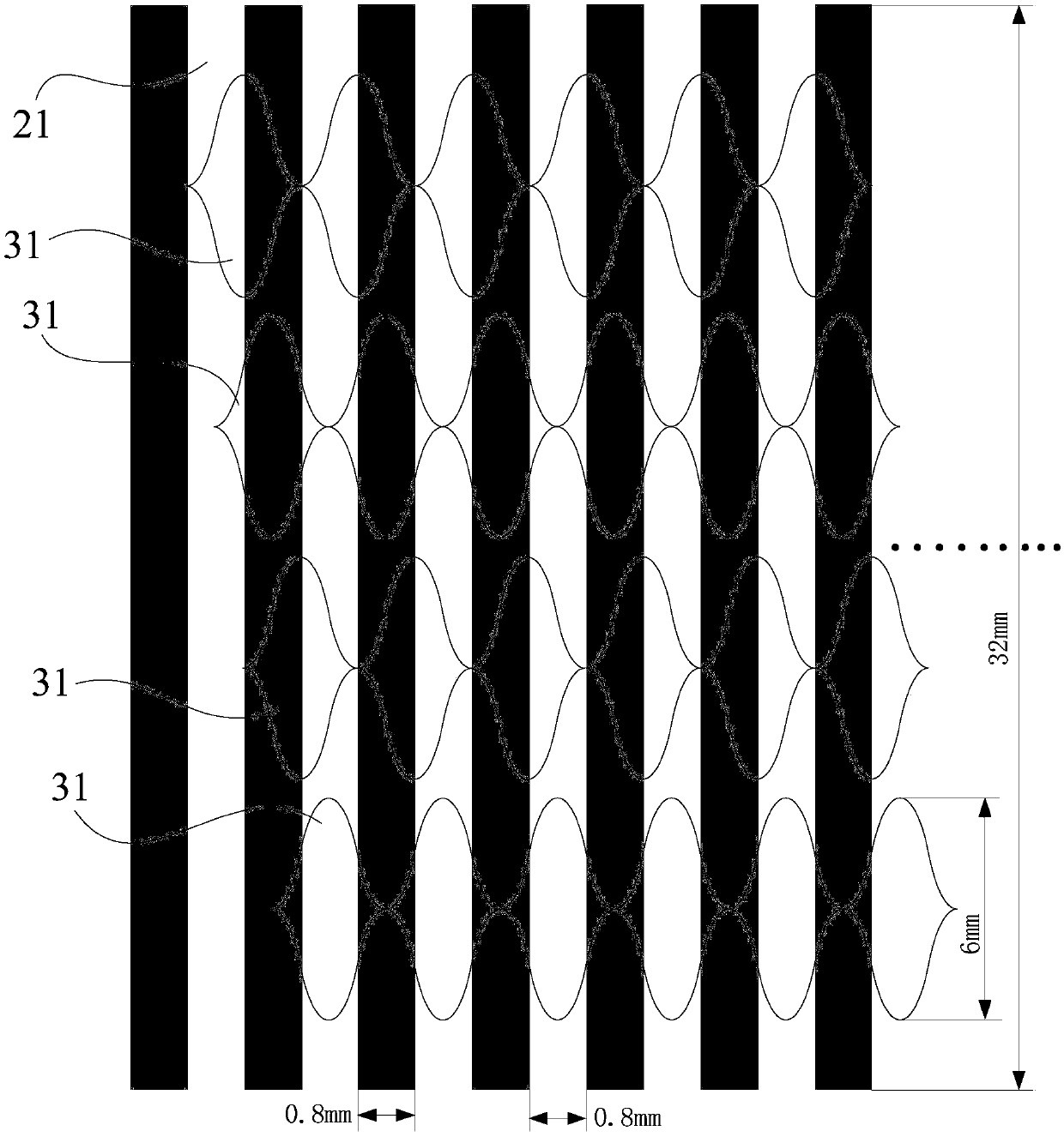 Linear displacement measurement system based on alternating light field