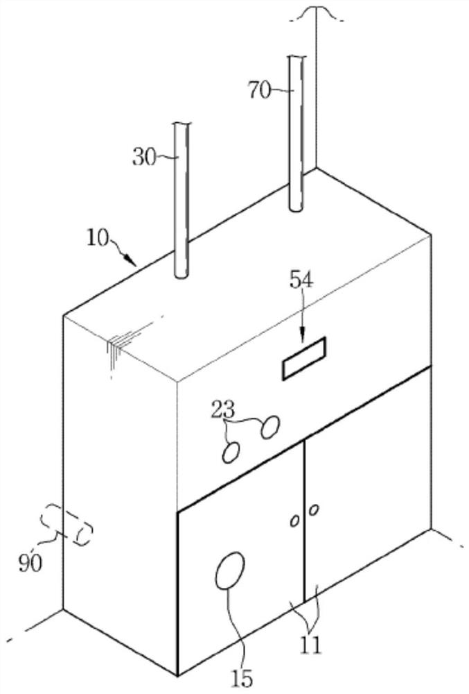 Pipe-type fire extinguishing equipment for extinguishing fire inside ship transport container