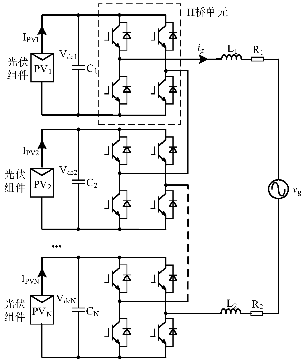 Control method for expanding operating range of cascaded H-bridge photovoltaic inverter