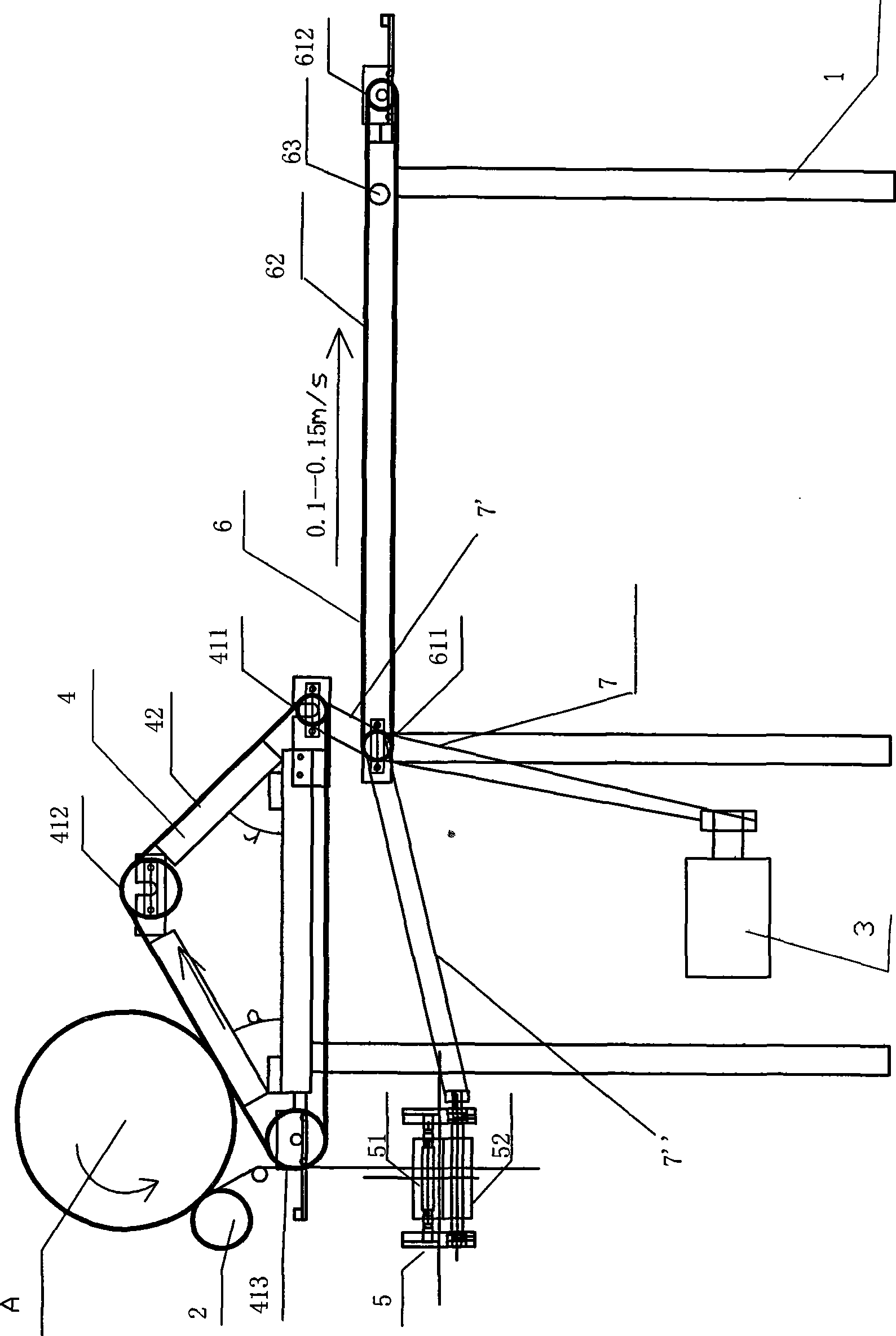 Mechanical device for automatically opening flax round packages from flax