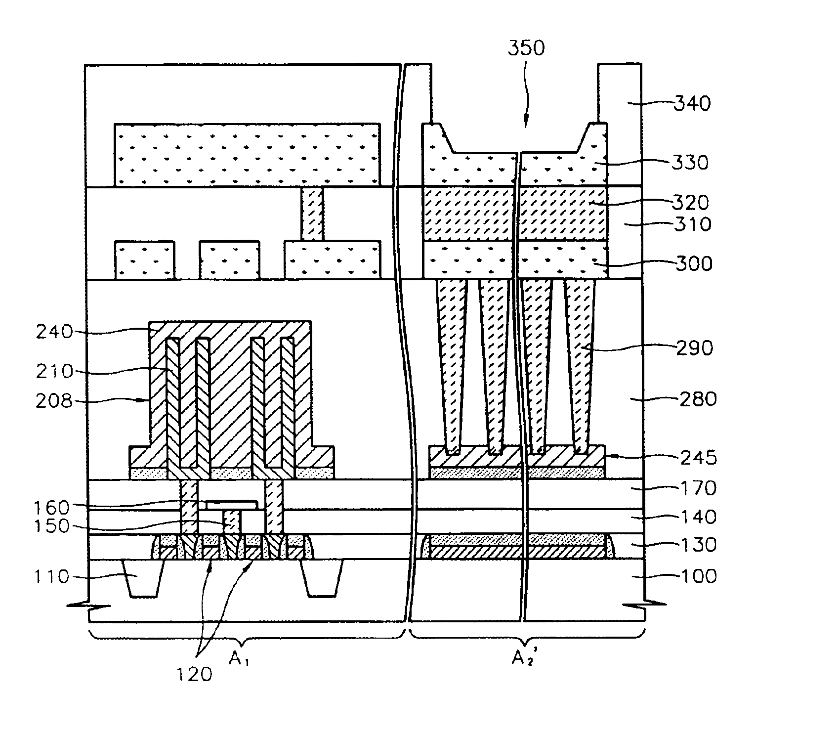 Bonding pad structure of a semiconductor device and method for manufacturing the same