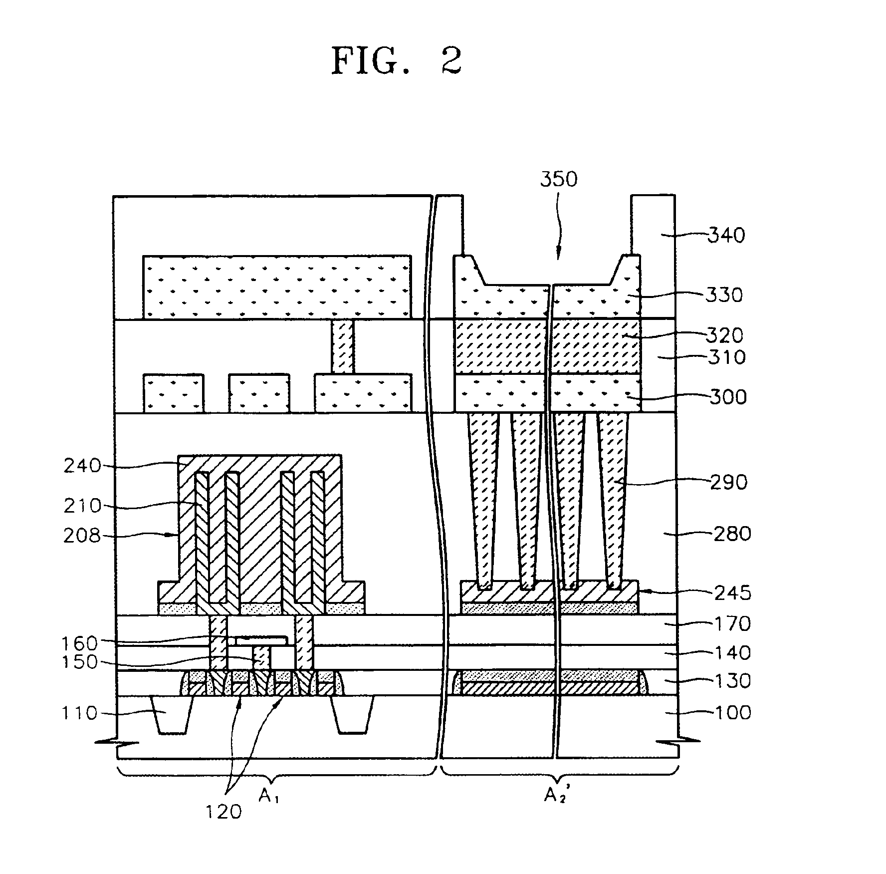 Bonding pad structure of a semiconductor device and method for manufacturing the same