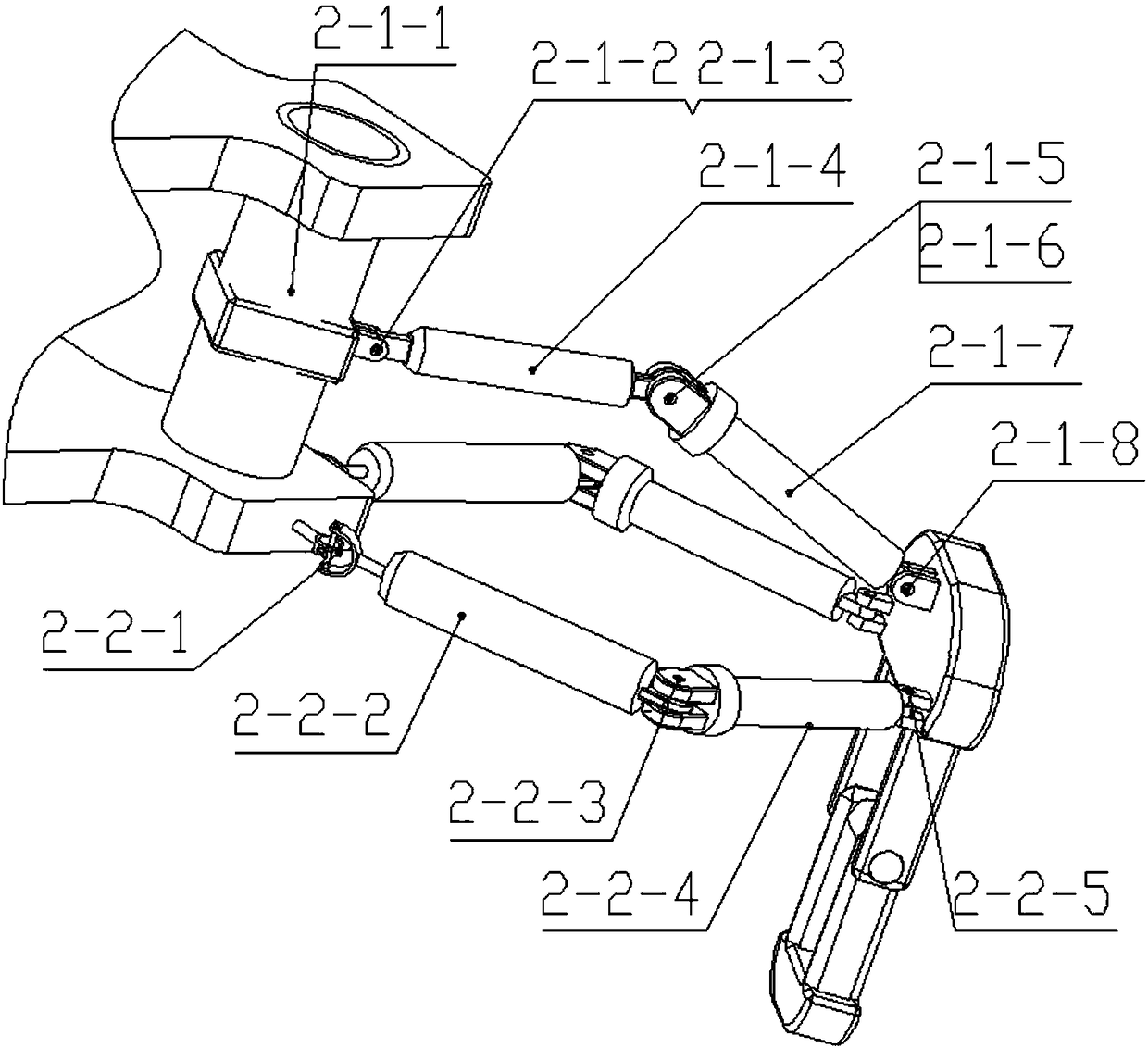 Series-parallel hybrid robot leg configuration, walking robot and motion method thereof