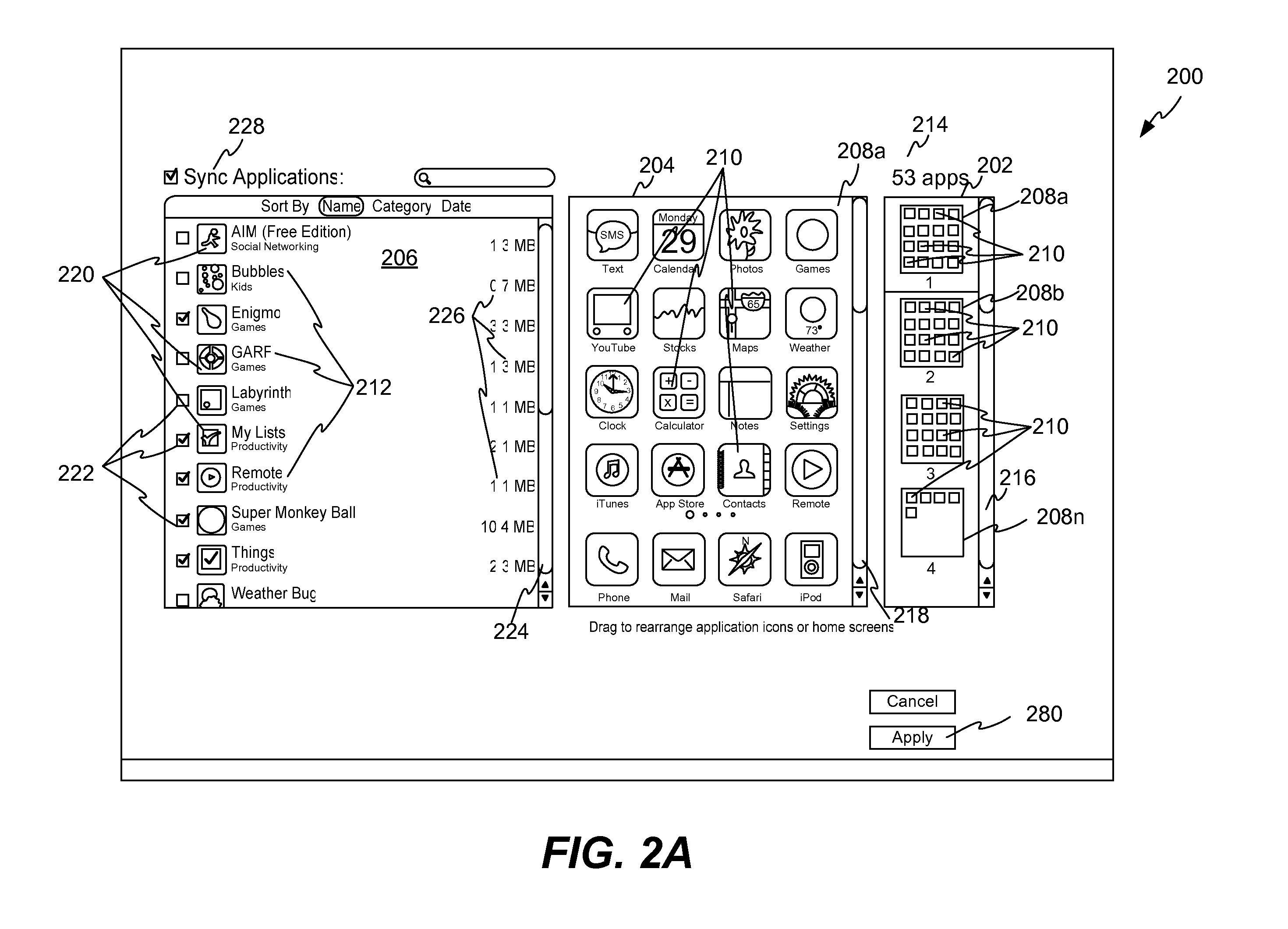 Management of Application Programs on a Portable Electronic Device