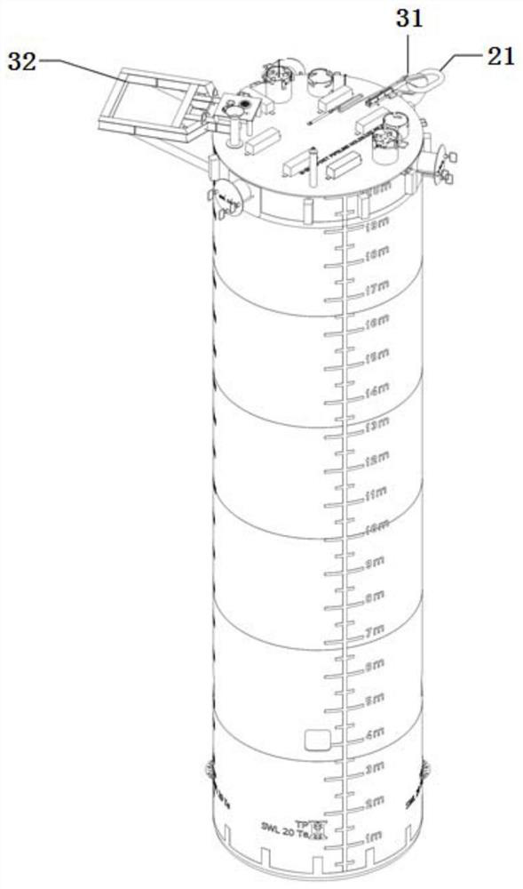 Tension balancing system arranged at bottom of stand pipe
