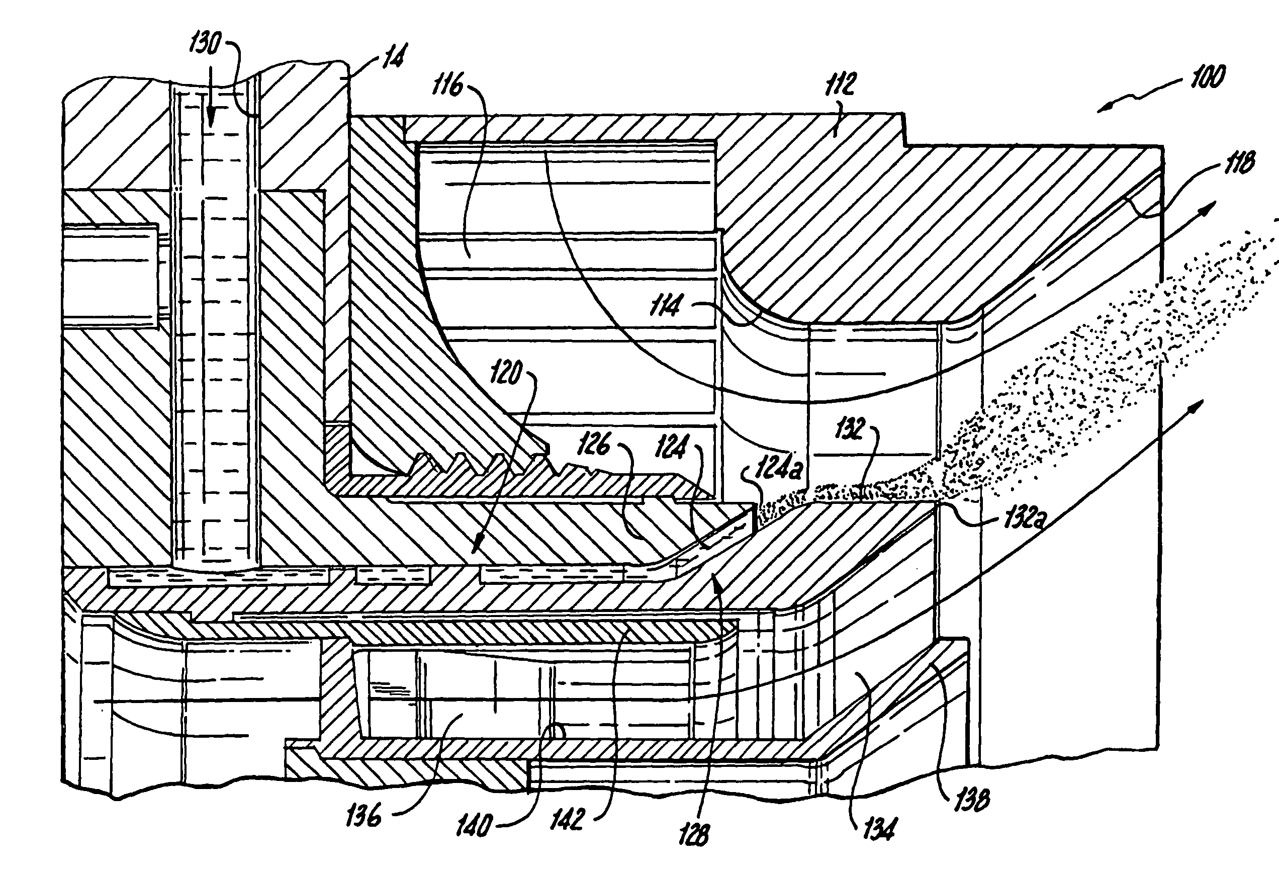 Radially outward flowing air-blast fuel injector for gas turbine engine