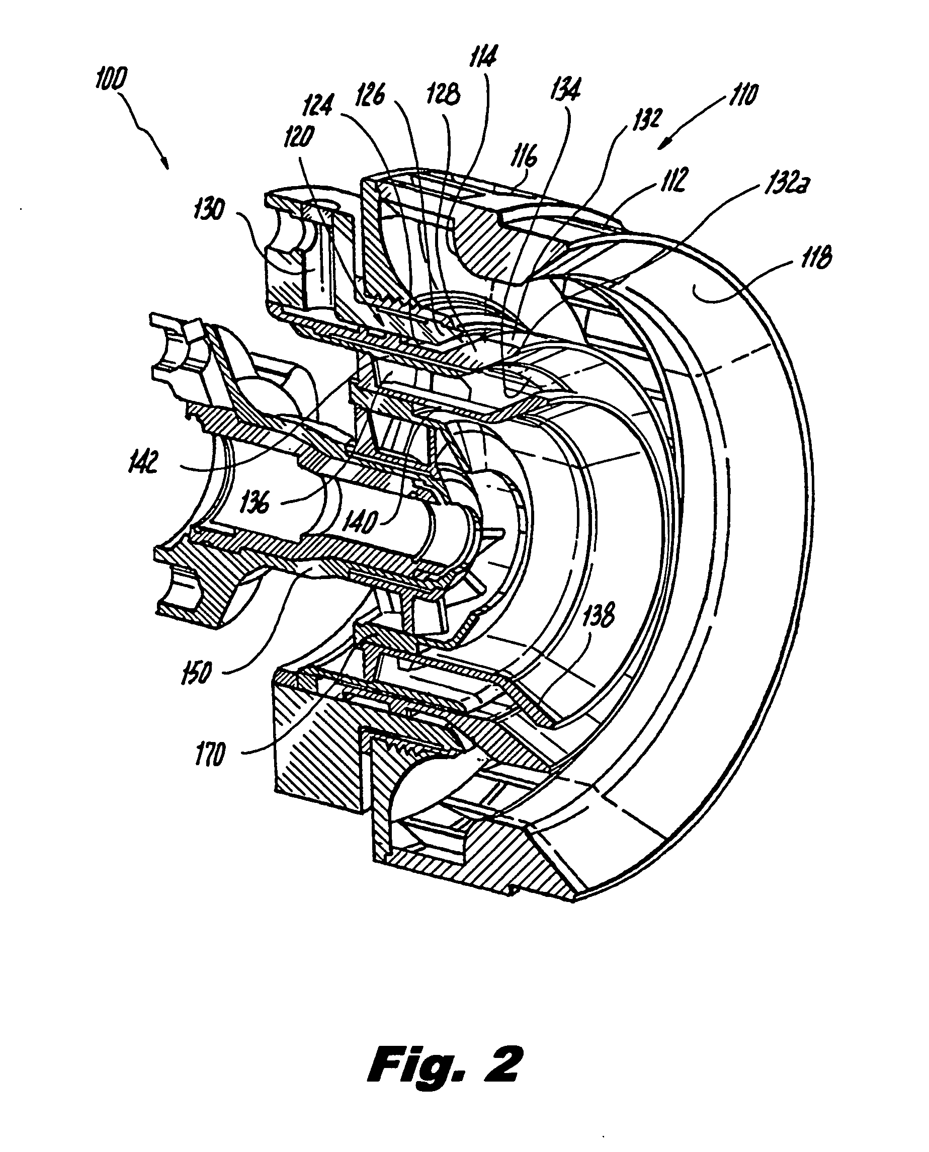 Radially outward flowing air-blast fuel injector for gas turbine engine