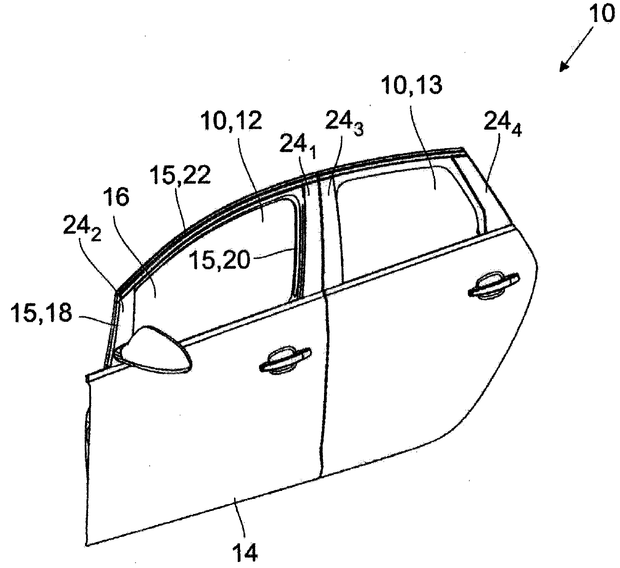 Positioning pin for positioning and/or centering a first vehicle part relative to a second vehicle part