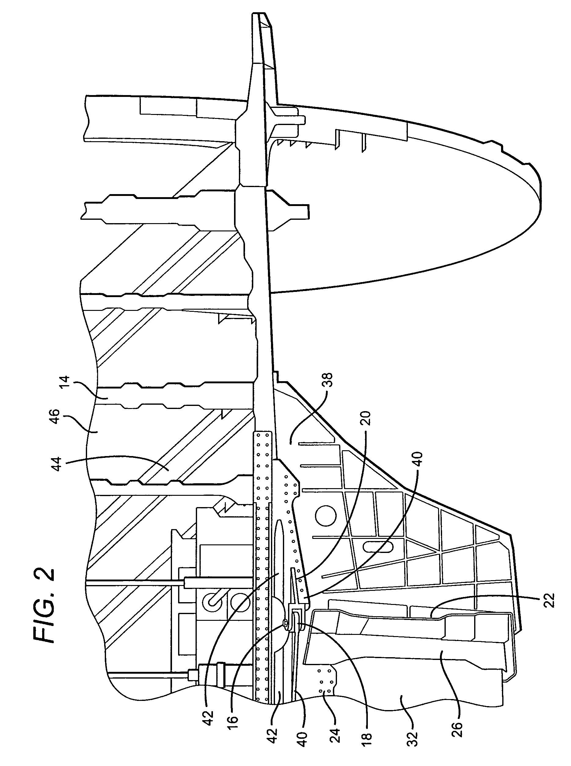 Trapezoidal panel pin joint allowing free deflection between fuselage and wing