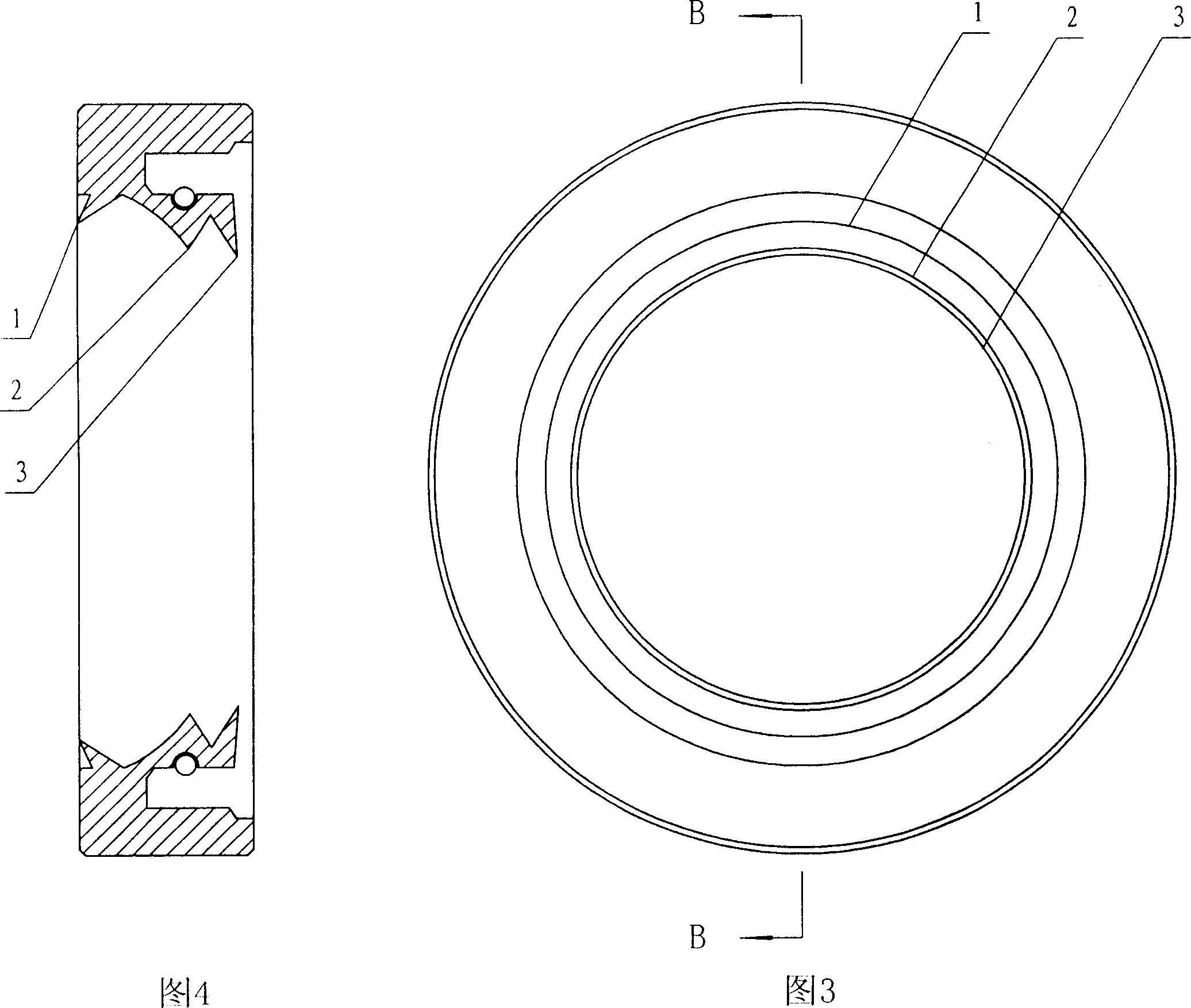 Rotary oil seal with oil-sealing mouth