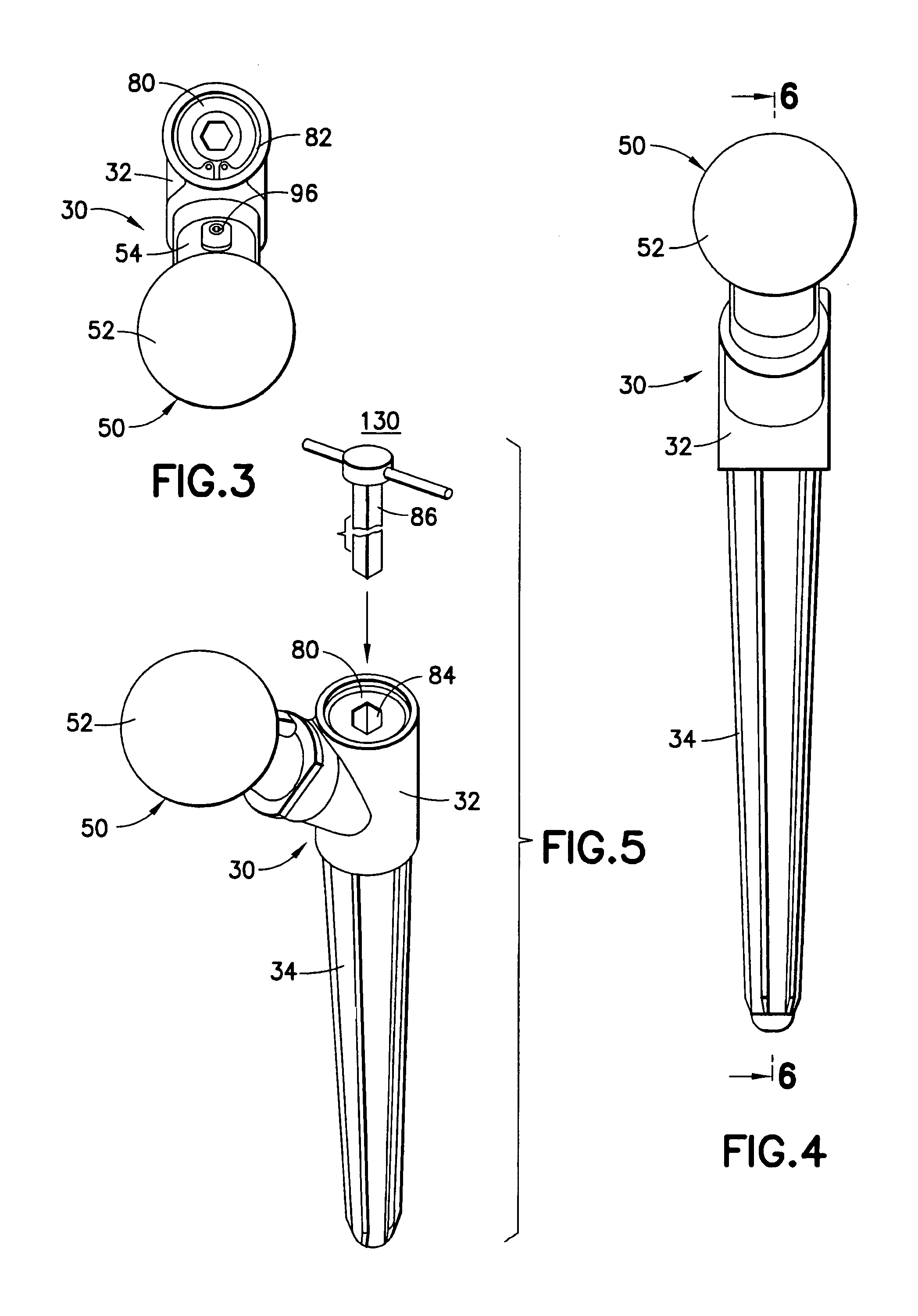 Hip arthroplasty trialing apparatus with adjustable proximal trial and method