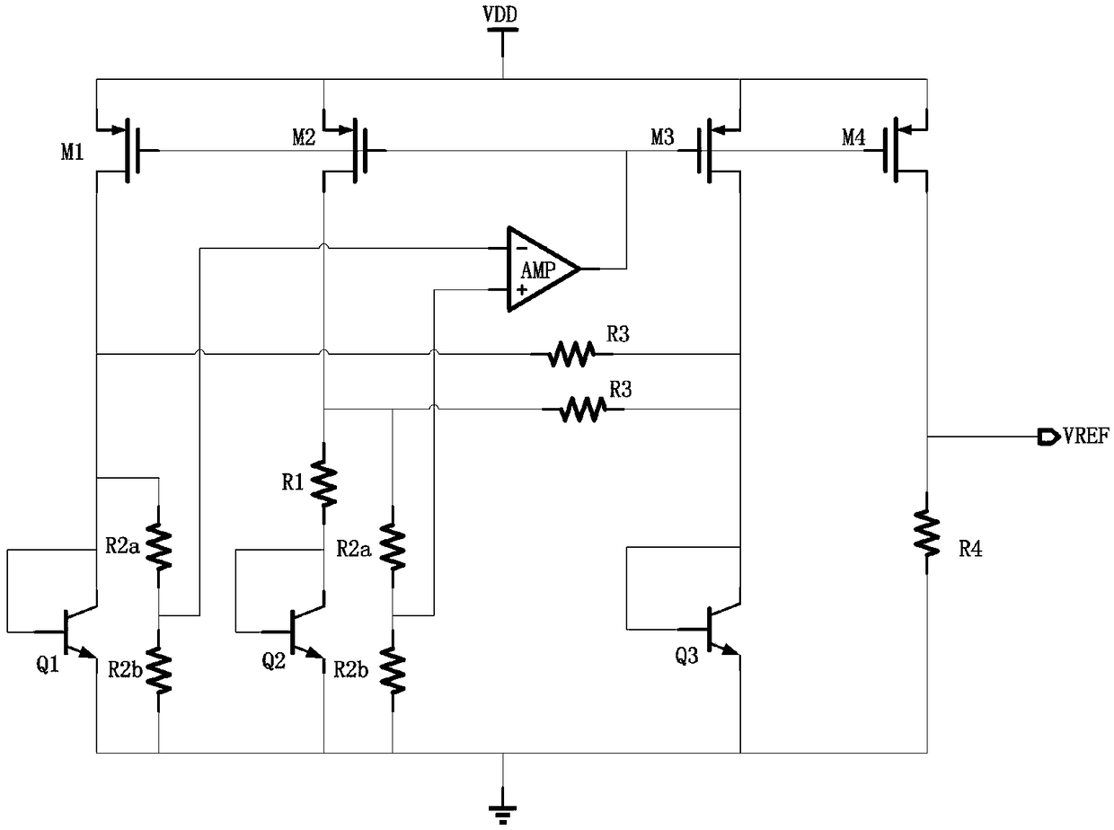 Temperature drift trimming circuit for second-order curvature compensation reference source