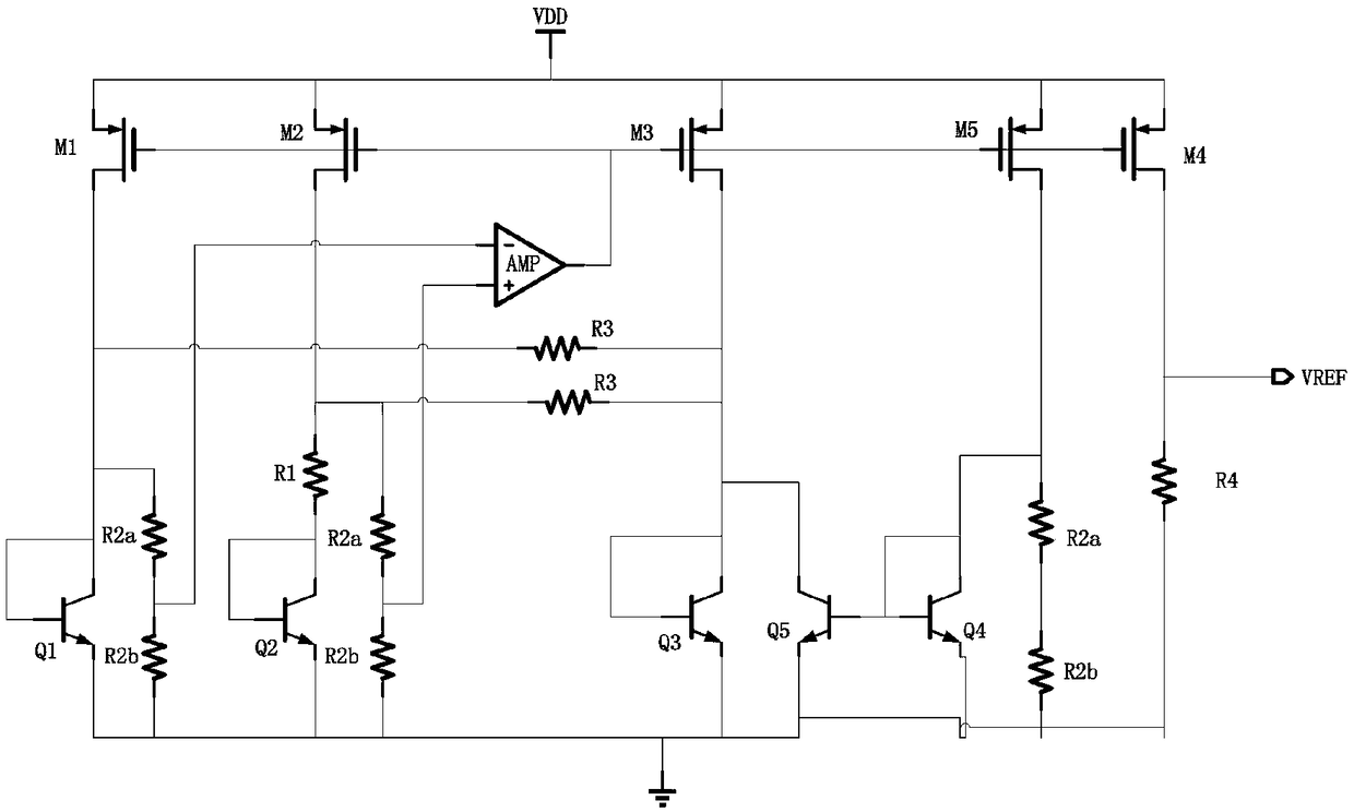 Temperature drift trimming circuit for second-order curvature compensation reference source