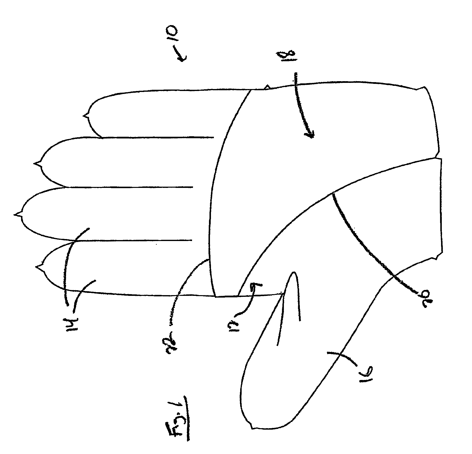 Glove with Non-Bunching Palm Construction